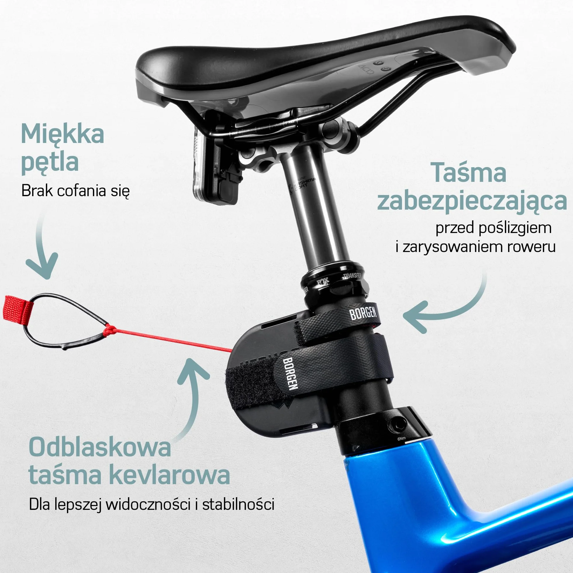Borgen Lina holownicza do rowerów dla dzieci i dorosłych, Bezpieczne i Łatwe Łączenie i Rozłączanie, Nadaje się dla Woom, Udźwig do 120 kg, Uniwersalnie Pasująca.