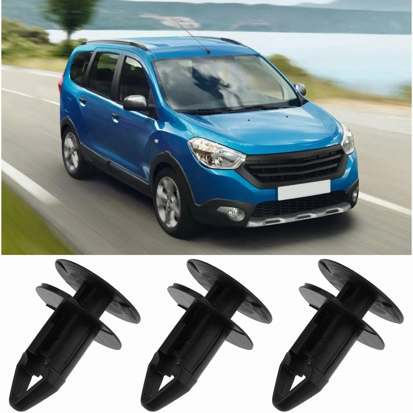 20 x klipsy mocujące typu push fit kompatybilne z Dacia 054000001R 4451732 93198738