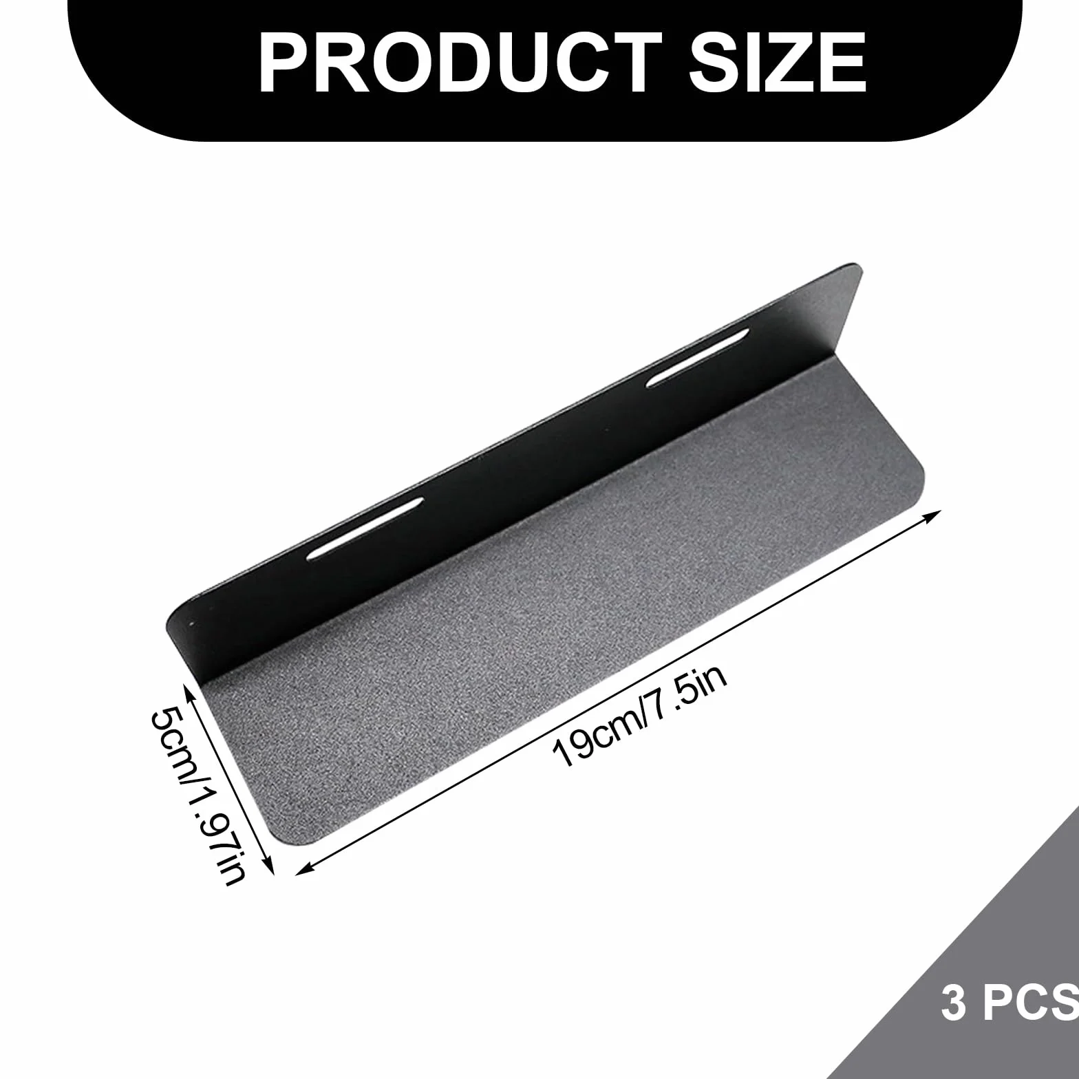 Organizer do bagażnika, 3 sztuki, z zapięciem na rzepy, 19 cm, dla bezpieczeństwa i porządku w bagażniku (czarny)