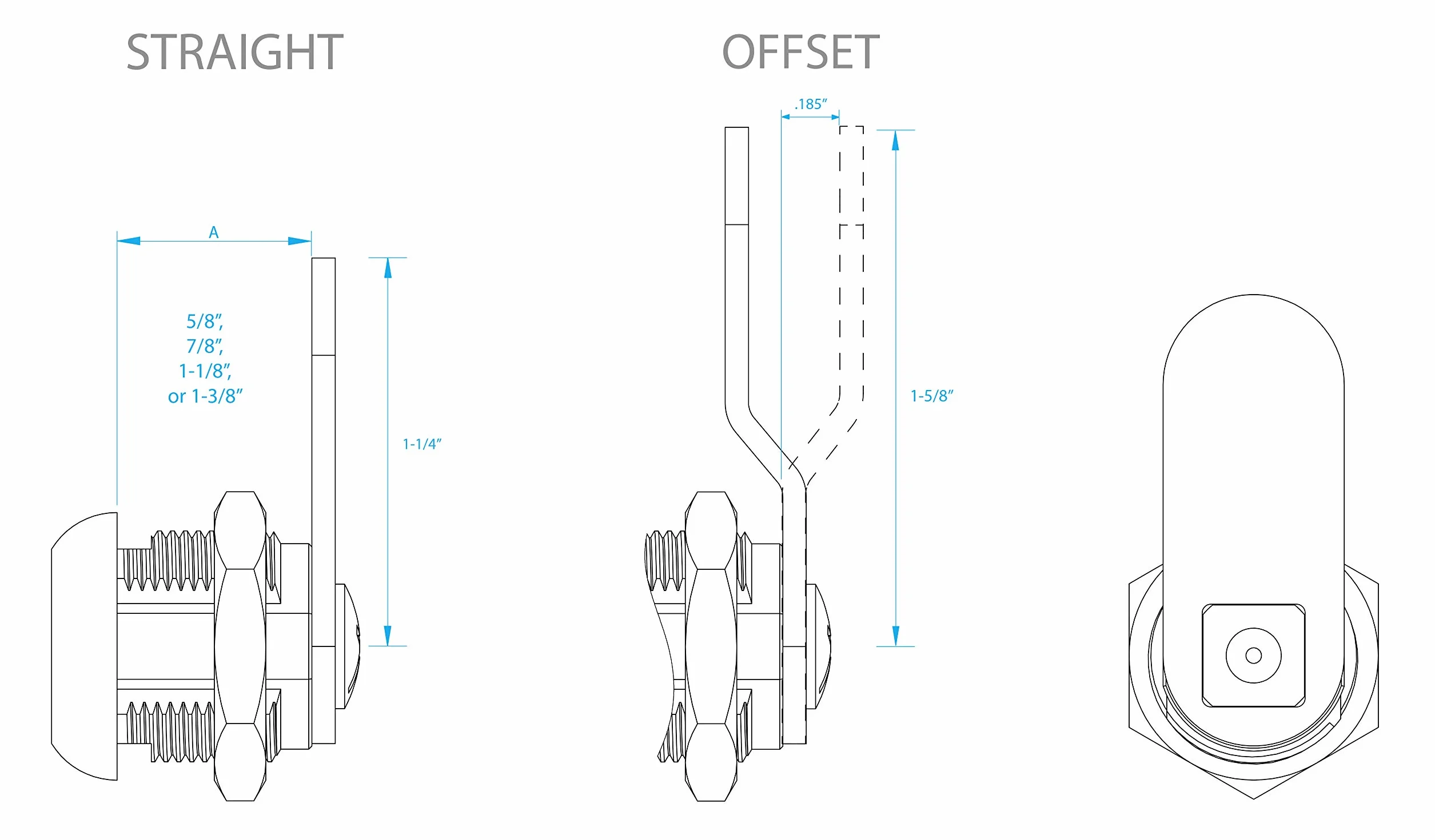 Camco 44323 7/20.3 cm obsługiwana kciukiem blokada krzywkowa