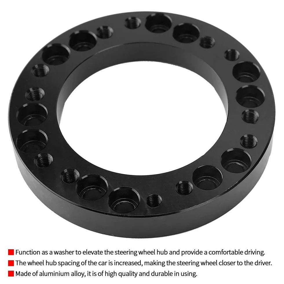Adapter do kierownicy z otworami na kierownicę, 12,5 mm, uniwersalny adapter do kierownicy samochodowej, piasty, Racing Spacer, zestaw adapterów 70 mm