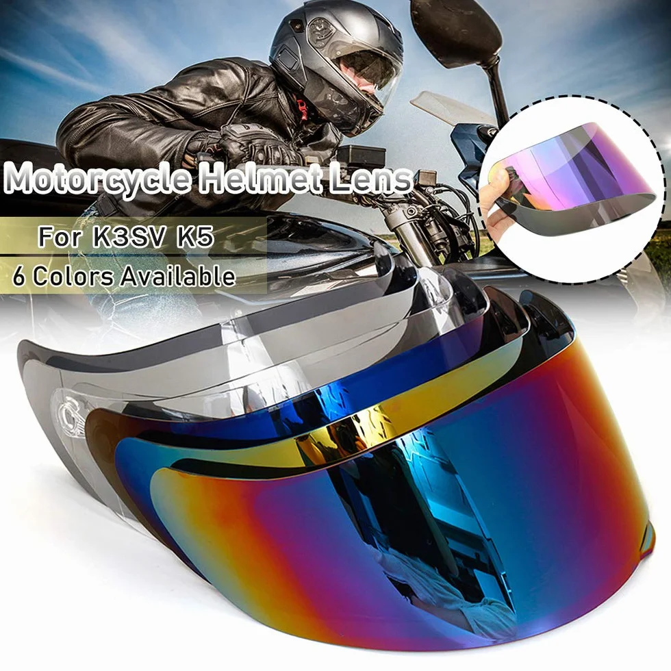 Shkalacar Przyłbica kasku motocyklowego chroniąca przed wiatrem, wymiana wizjera kasku kompatybilna z AGV K1 K3SV K5