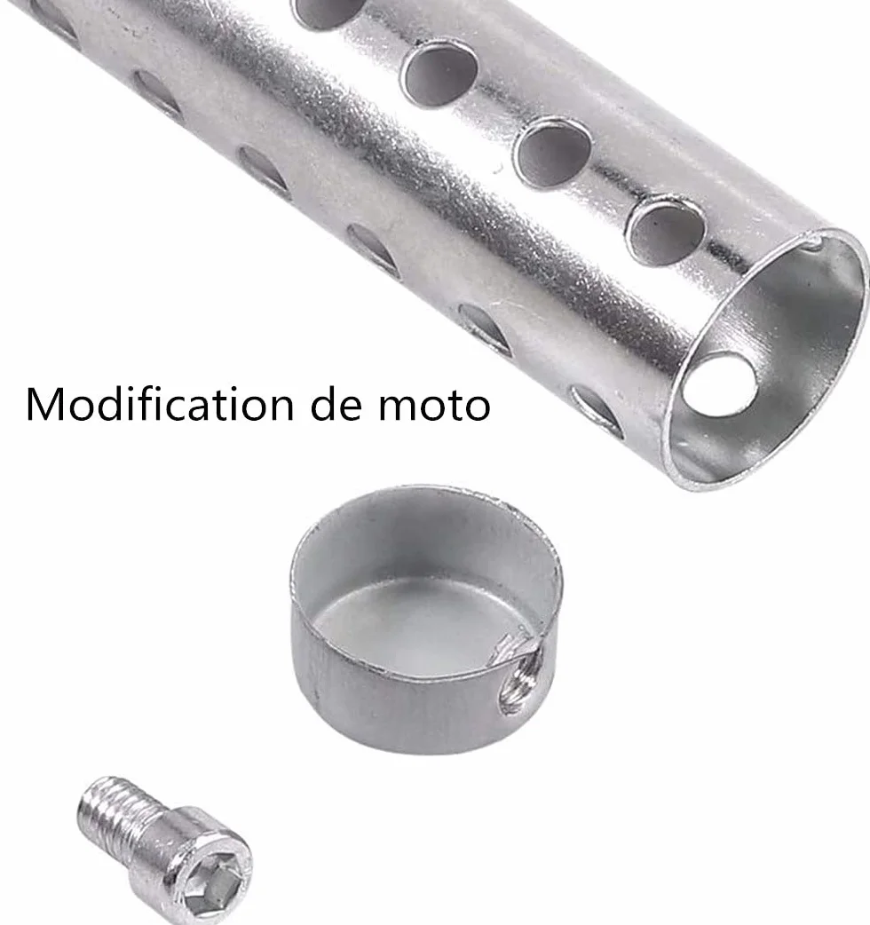 LATRAT Uniwersalna rura wydechowa tłumik 60 mm srebrny do motocykli