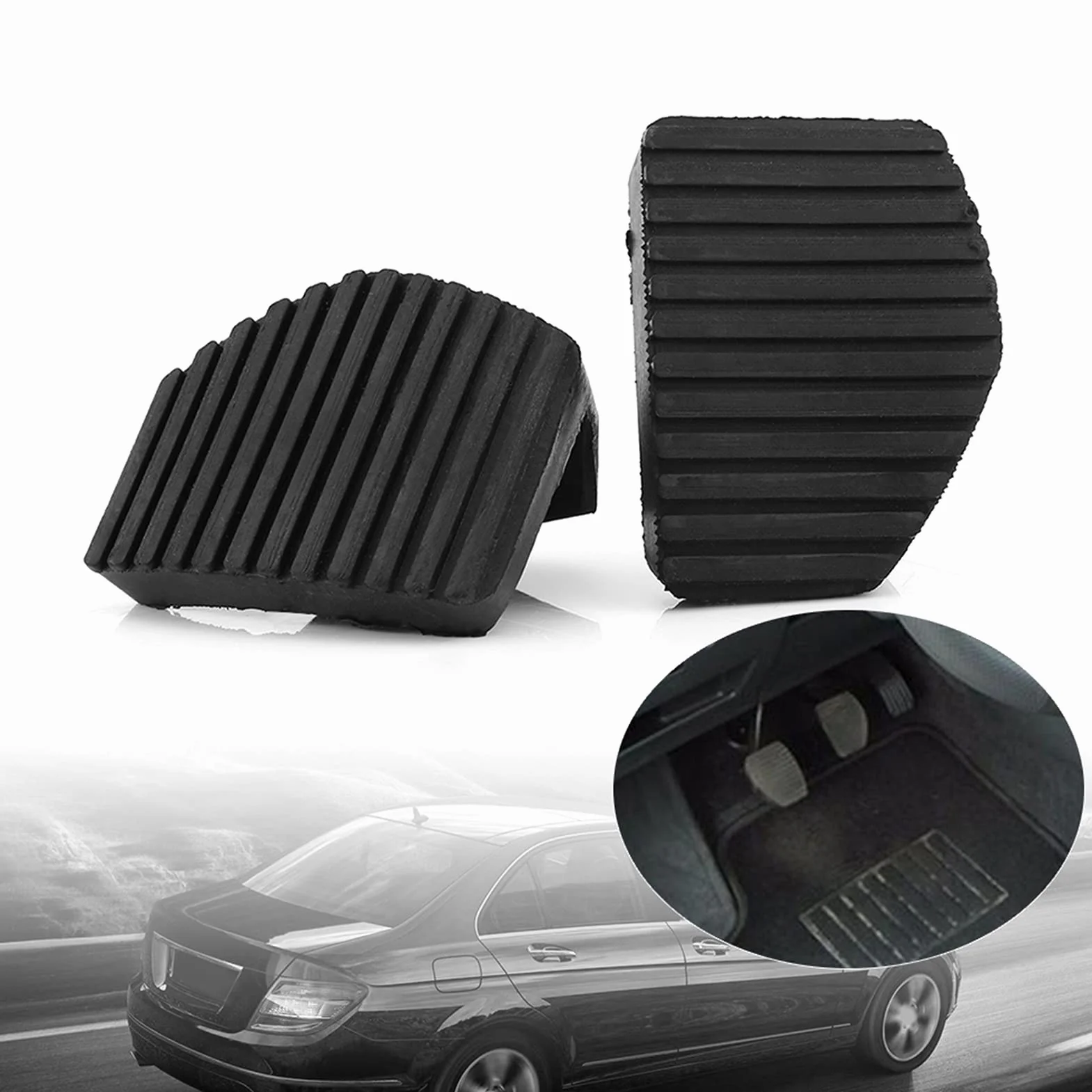 gumowy pedał hamulcowy, 1 para gumowych pedałów hamulcowych sprzęgła, do Peugeot/Citroëna 1007 207 208 301 C3 C4 C5 C6 C8