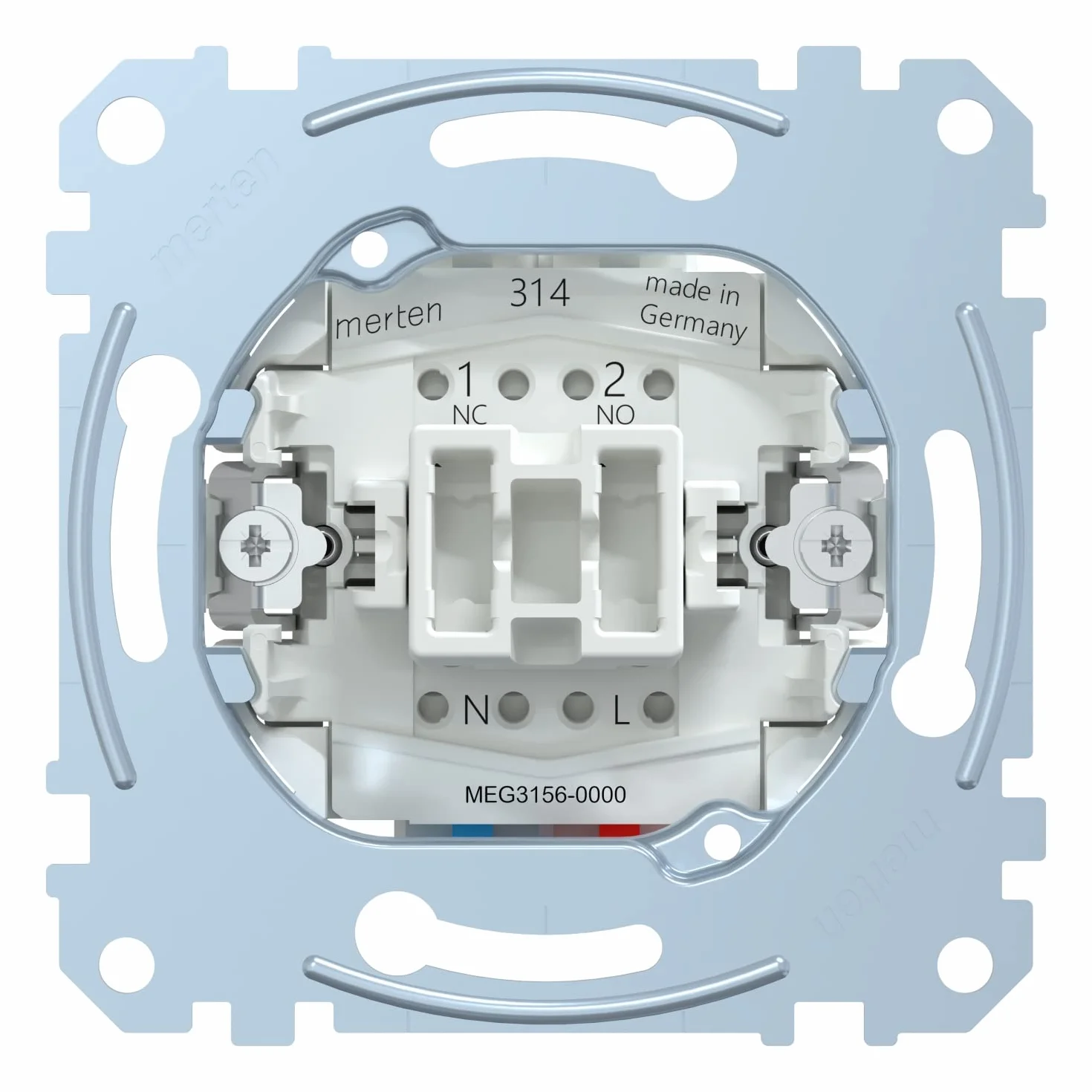 Merten MEG3156-0000 Pushbutton switch 1P Metallico interruttore elettrico