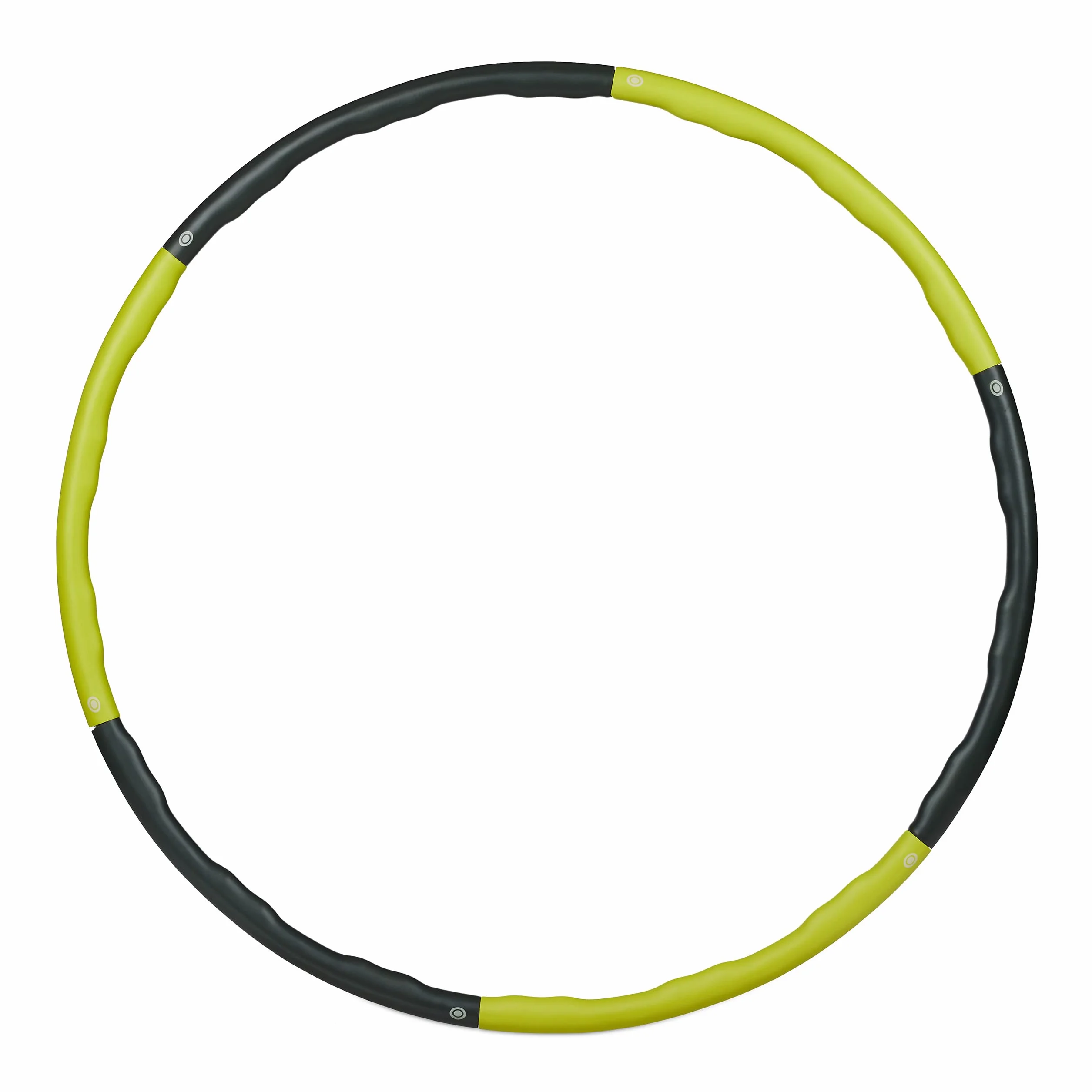 Relaxdays Hula Hop dla dorosłych hulahop hula-hop fitness Ø 98cm do odchudzania, trening brzucha, 1,2kg, żółty/szary