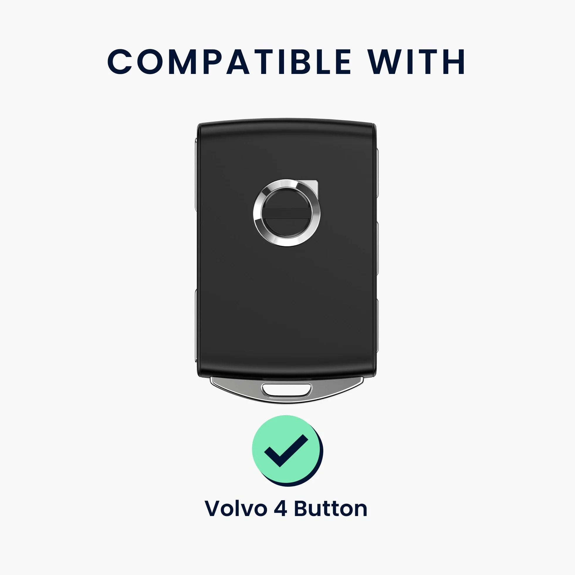 kwmobile Etui na kluczyk samochodowy kompatybilne z Volvo 4-przyciskowym kluczykiem samochodowym Keyless Go - Etui na kluczyk - Miękka obudowa TPU - Czarne/Przezroczyste