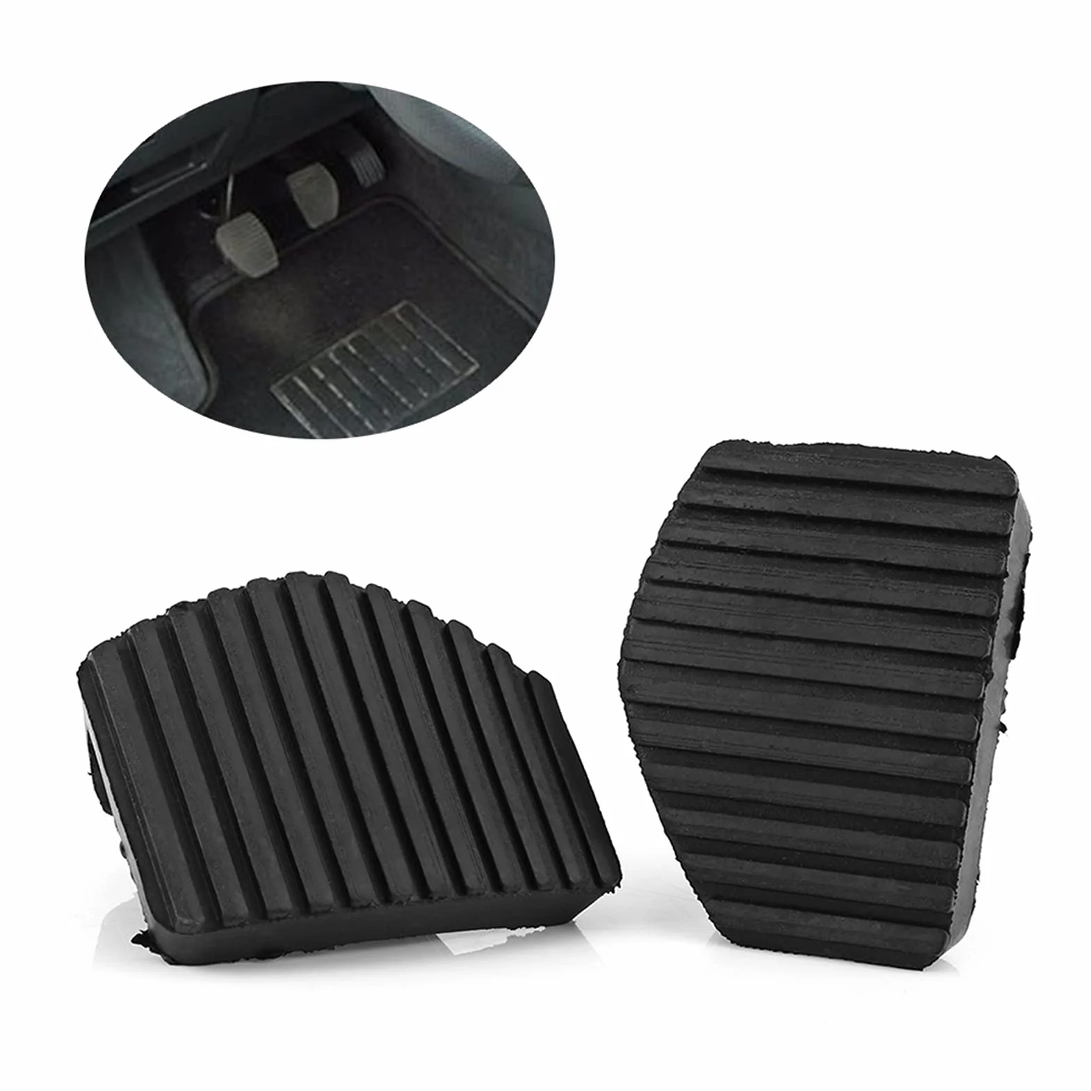 gumowy pedał hamulcowy, 1 para gumowych pedałów hamulcowych sprzęgła, do Peugeot/Citroëna 1007 207 208 301 C3 C4 C5 C6 C8