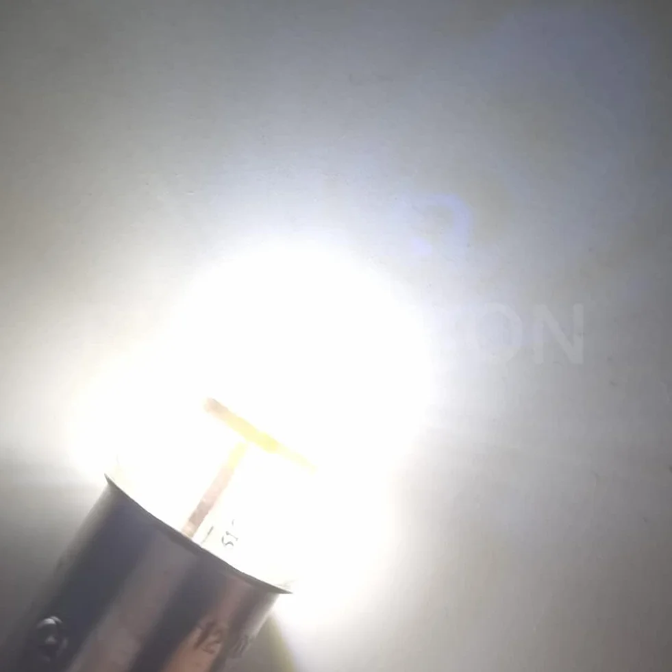 Ruiandsion 2 żarówki LED BA15D 6V 1130 1142 1176 białe 3014 12SMD Zamienne żarówki LED do tylnych świateł samochodowych, przyczep, łodzi morskich, kamperów, łodzi.