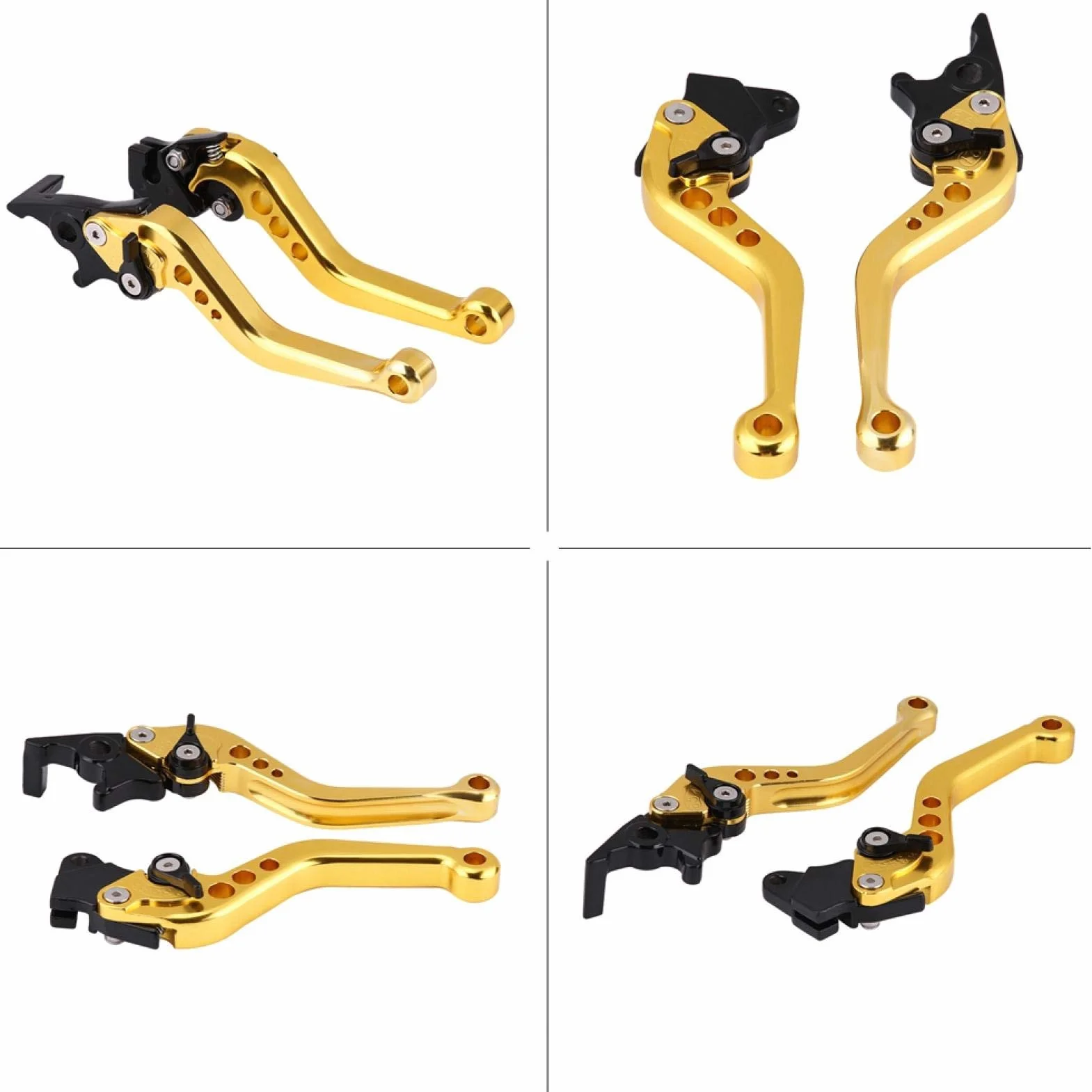 Dźwignia Hamulca Sprzęgła Para 22mm 7/8" CNC Aluminium Uchwyt Dźwigni Hamulca Bębnowego Sprzęgła Motocykla Uniwersalna Dźwignia Hamulca Sprzęgła Z Wyłączeniem YZF R125