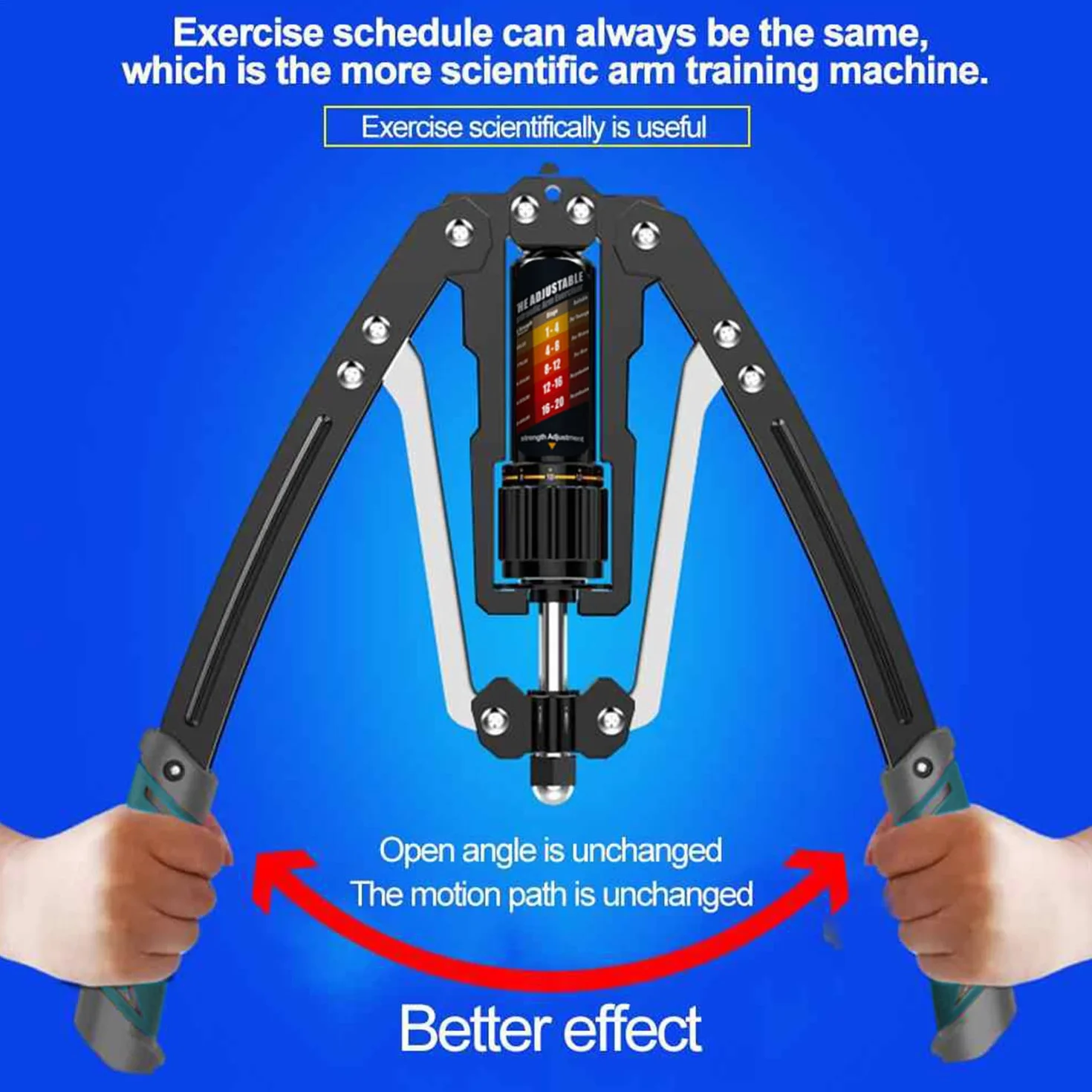 EAST MOUNT Twister Arm Exerciser - Regulowana moc hydrauliczna 10-199.6 kg, domowy ekspander klatki piersiowej, sprzęt fitness do treningu mięśni ramion, wzmocnienie ćwiczeń ramion.