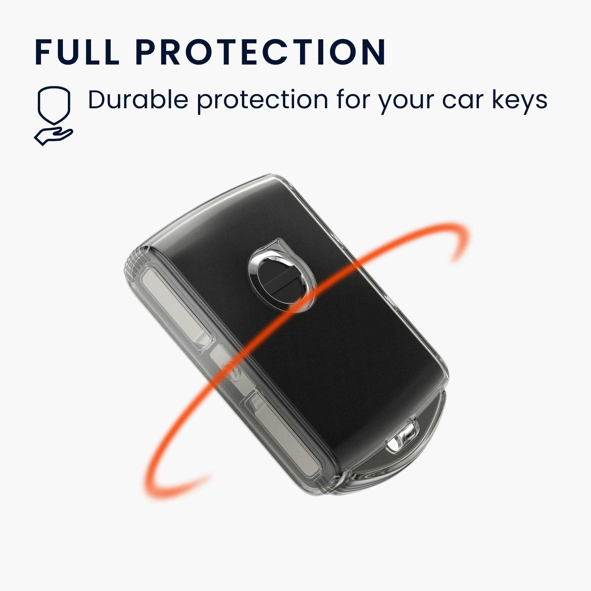 kwmobile Etui na kluczyk samochodowy kompatybilne z Volvo 4-przyciskowym kluczykiem samochodowym Keyless Go - Etui na kluczyk - Miękka obudowa TPU - Czarne/Przezroczyste