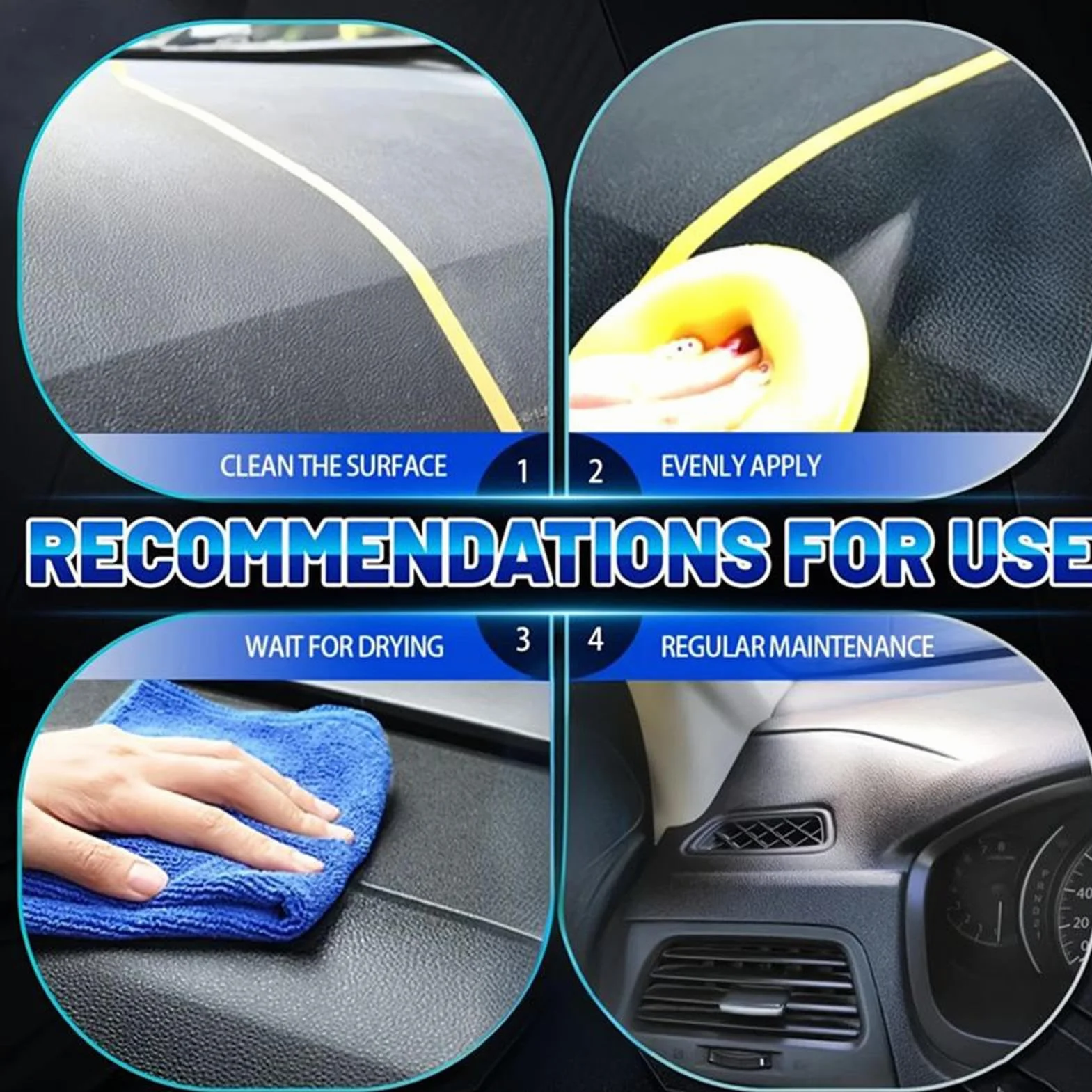Restorer Black Trim 100 ml, regenerator tworzyw sztucznych, plastikowe i winylowe gumowe drzwi, obróbka deski rozdzielczej, szybka naprawa z tworzywa sztucznego do samochodu, odporna na aplikację