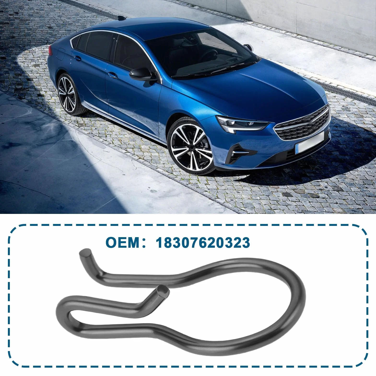 ECSiNG 2 szt. elektroniczny zawór sterujący klapą wydechową siłownik zacisk sprężyna mocowany zacisk łukowy 18307620323 kompatybilny z BMW serii 2/3 X5 X6 I8