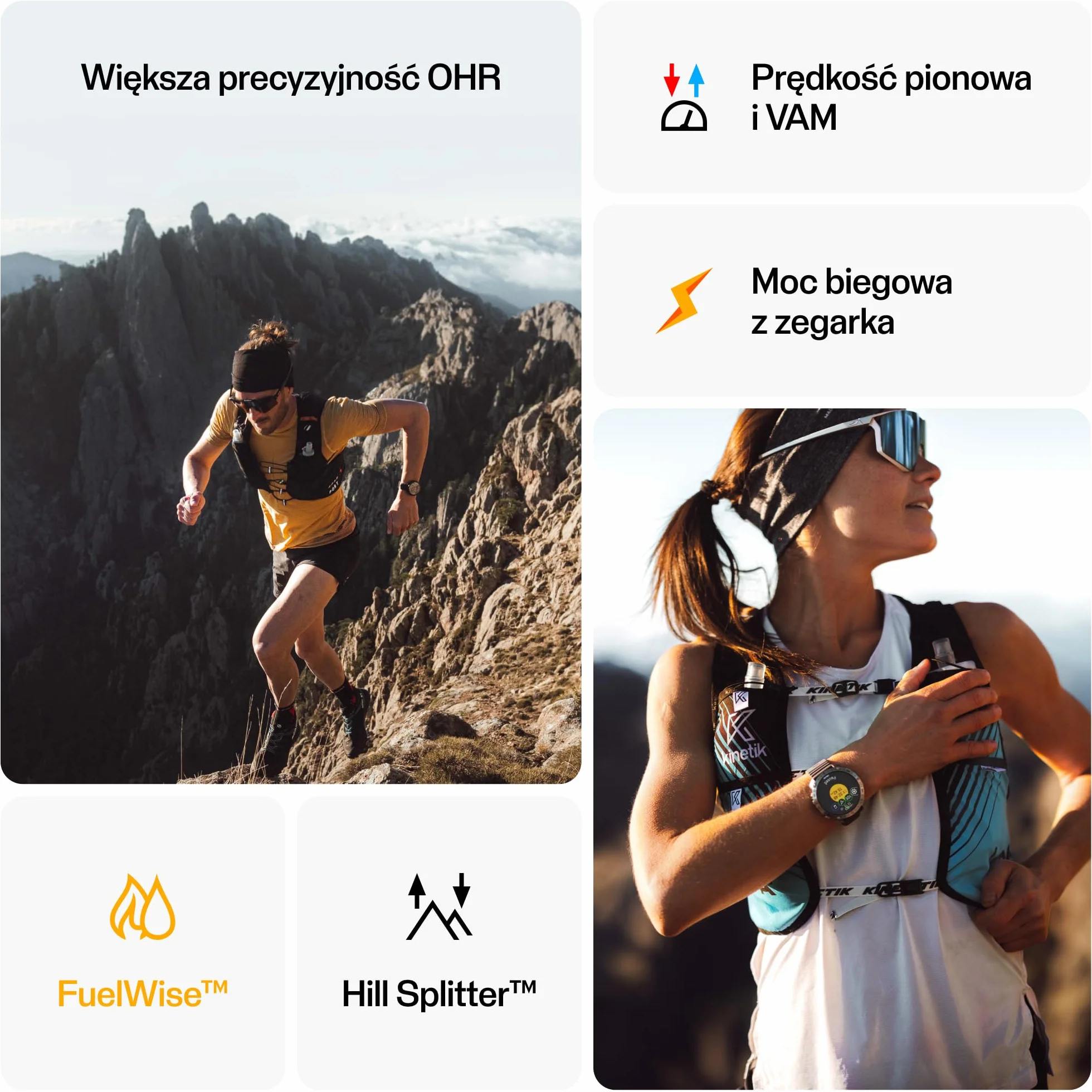 Polar Grit X2 Pro z GPS klasy premium – wytrzymały zegarek outdoorowy. Zaawansowana nawigacja i monitorowanie danych, sensor tętna i inne bioczujniki zaprojektowane dla najlepszej wydajności