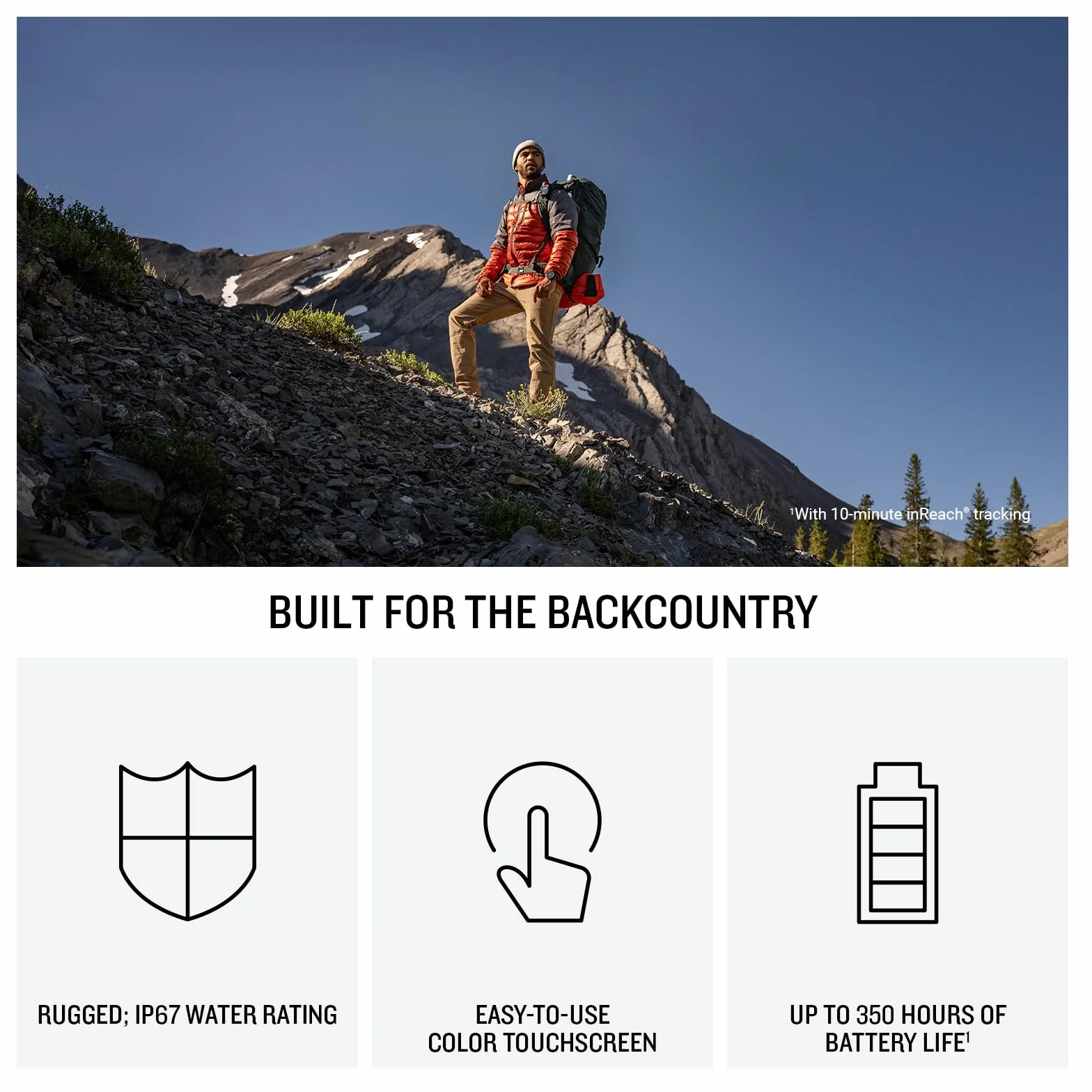 Garmin inReach Mini 3 Plus Lekki Komunikator Satelitarny GPS SOS, Ekran Dotykowy LCD 1,9", Żywotność Baterii 350 Godzin