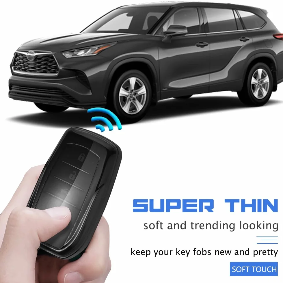 Car Key Cover Case, do Camry Land Cruiser, Sienna Venza Hilux Fortuner Highlander Tundra Corolla bZ4X Prius 4/5/6 Przyciski, Inteligentne akcesoria do kluczyków zdalnych