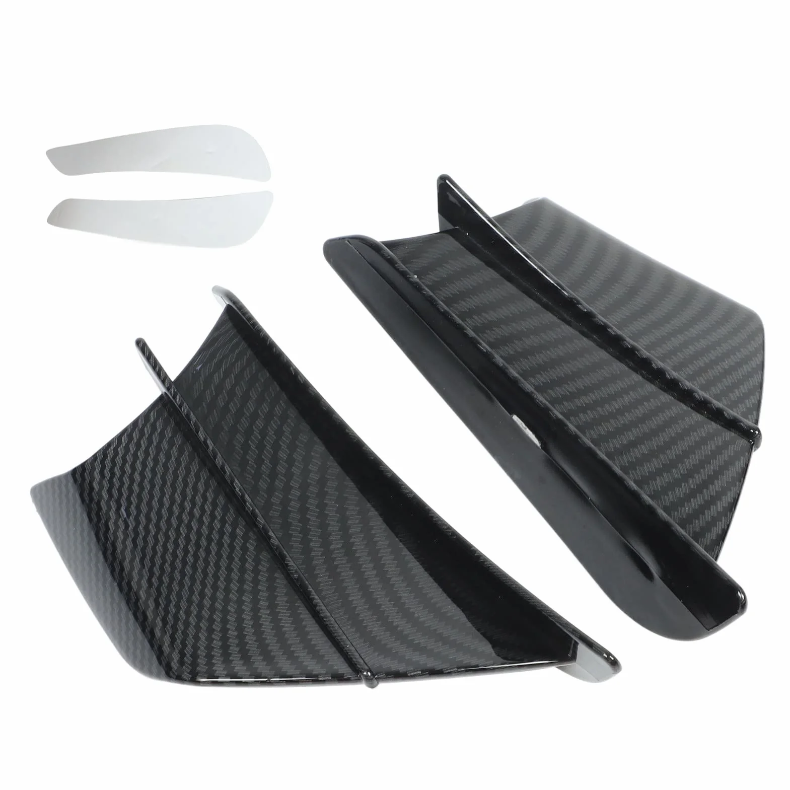 Winglet Motocyklowy, Uniwersalne Skrzydło Aerodynamiczne z Włókna Węglowego ABS z Samoprzylepnymi Bocznymi Owiewkami Owiewki Motocyklowe dla YZF R3 R25 Z400 400