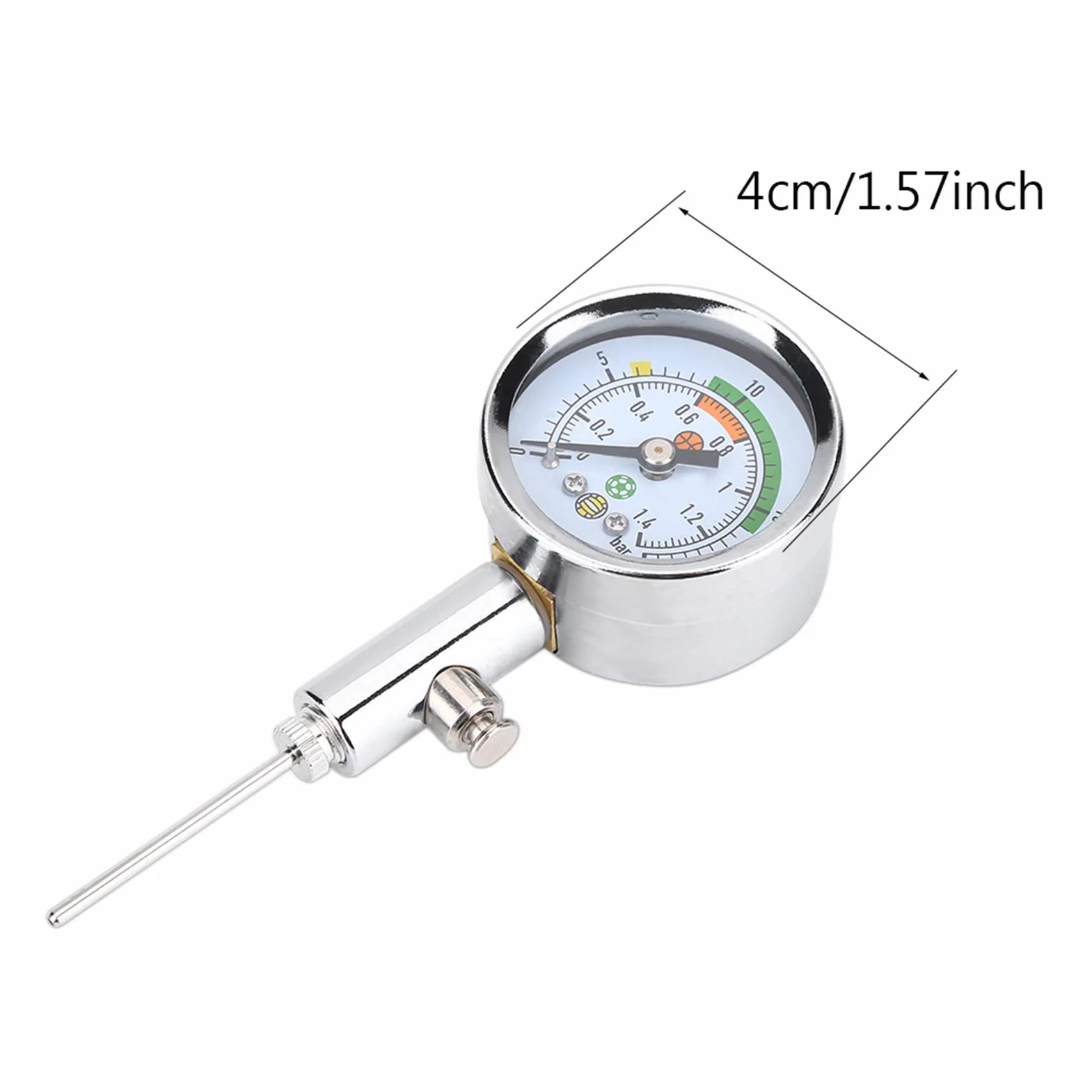 Ejoyous Mini Miernik Ciśnienia Powietrza, Manometr Noża Ciśnieniowego do Koszykówki Siatkówki Piłkarskiej z Precyzyjnym Pomiarem 0-1.4 BAR 0-20 PSI Portable Akcesoria Sportowe