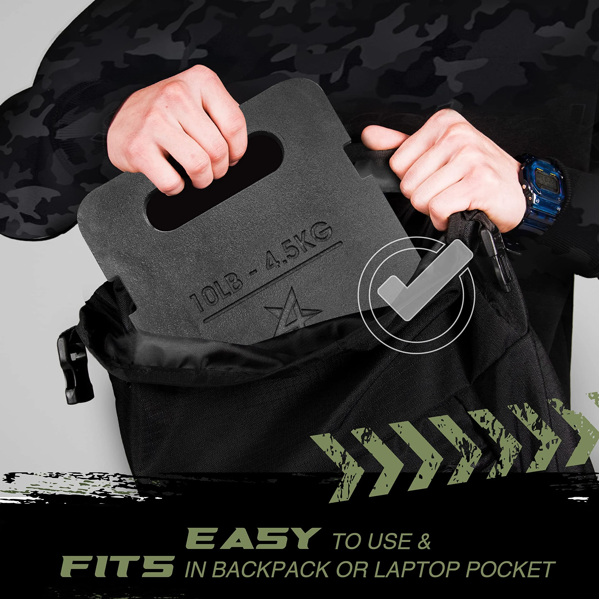 Yes4All L329 Żeliwna płyta obciążająca do plecaka, 4,5 kg | 4,5 kg