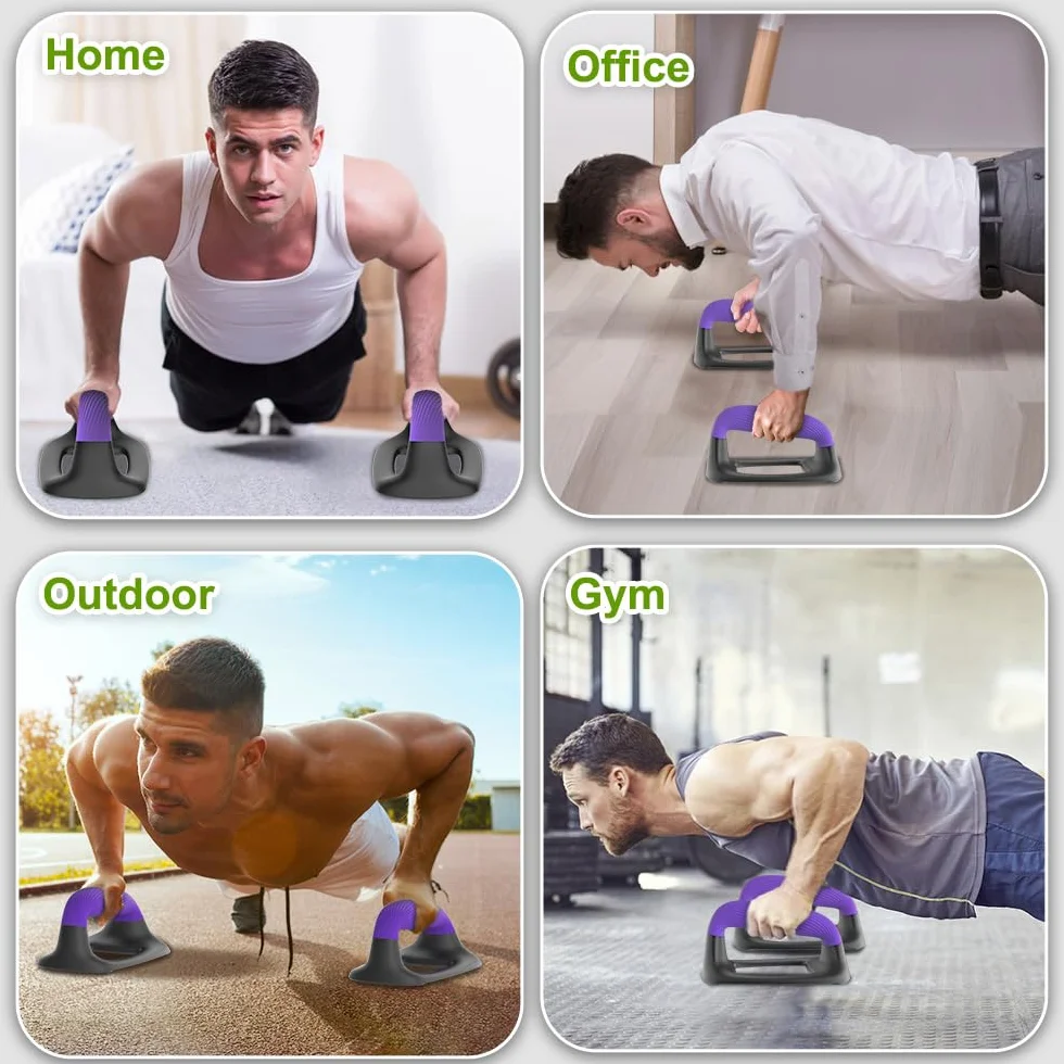 Drążki push-up – ergonomiczne uchwyty pushup do treningu siłowego na podłodze, antypoślizgowe stojaki push-up z miękkim uchwytem, drążki do pompek do treningu w domu, na siłownię