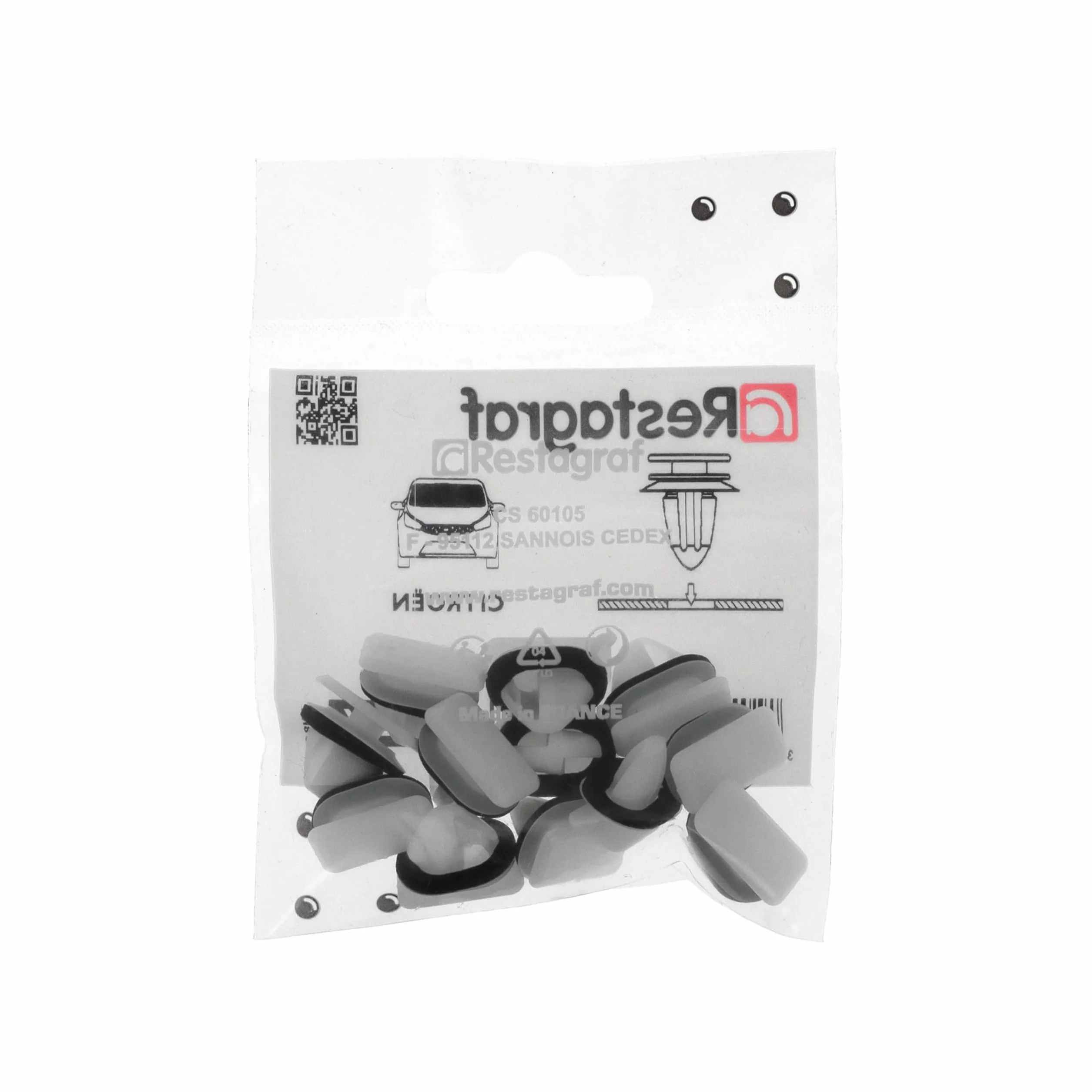 Restagraf - Klips do formowania - Kompatybilny z CITROËN C5 AIRCROSS - Nr ref. 130296 - Opakowanie 12 szt