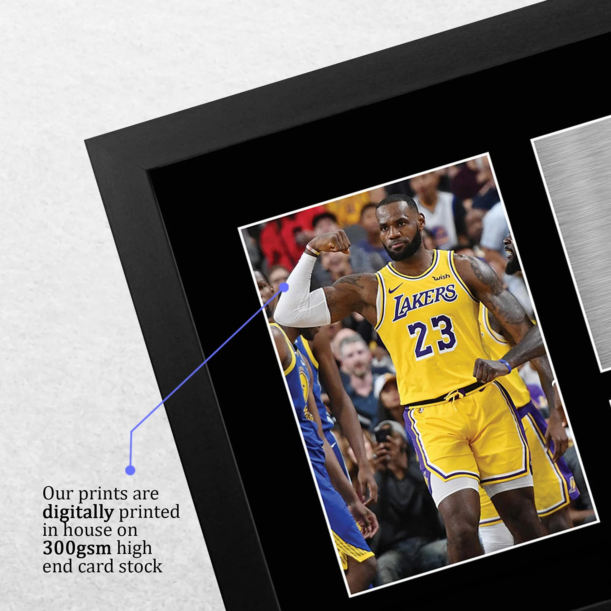 HWC Trading Lebron James Los Angles Lakers prezenty z nadrukiem podpisanym autografem dla fanów pamięci koszykówki - A4 oprawiony