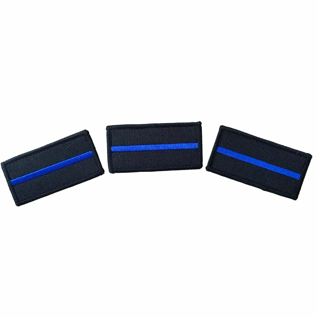 Thin Blue Line naszywka tekstylna z rzepem - policja - niebieska linia - policja - solidarność