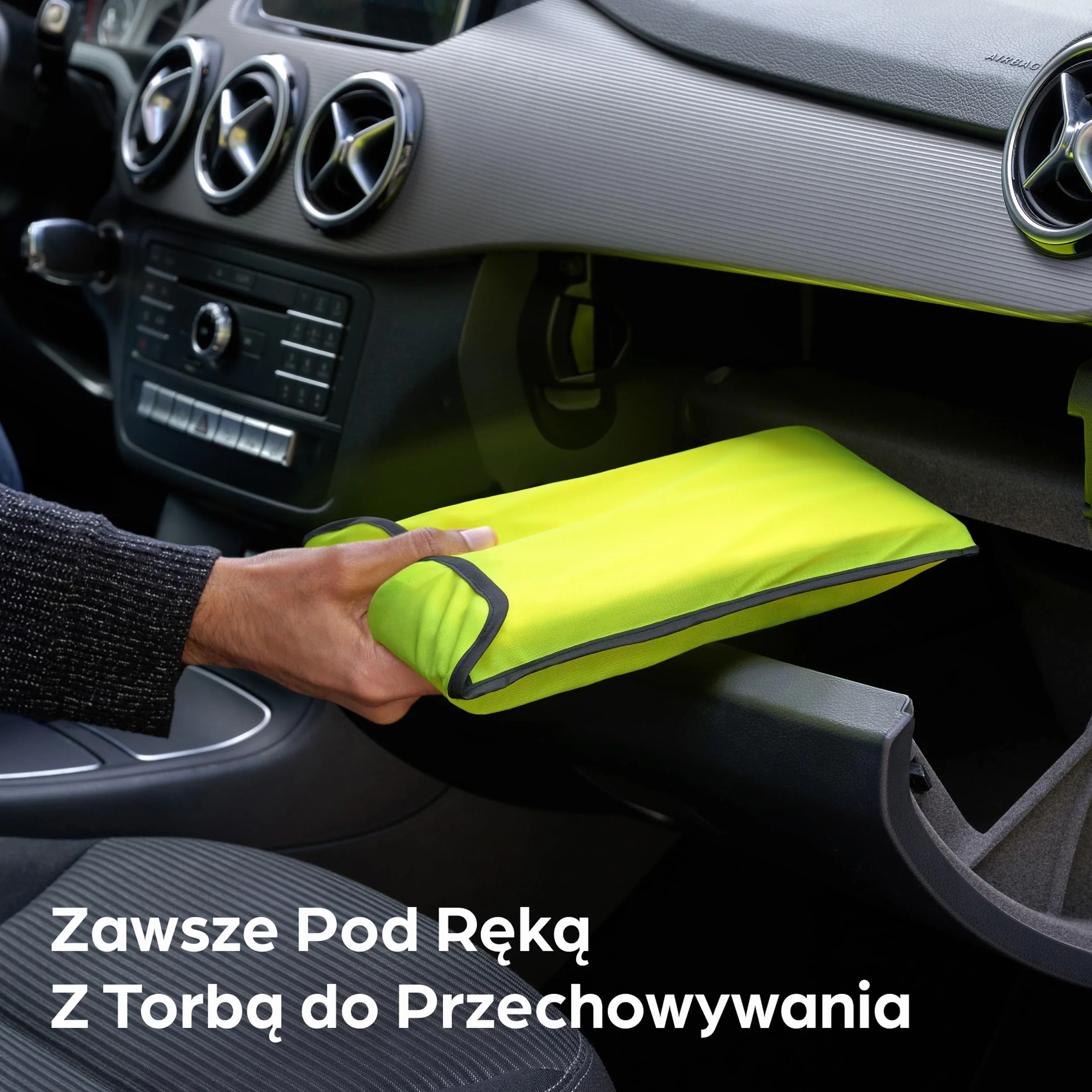 Zestaw 4 Kamizelek Odblaskowych z Torbą – Certyfikowane według EN ISO 20471, Ważne w Całej Europie – Idealne do Samochodu, na Budowę - Uniwersalny Rozmiar - Żółty