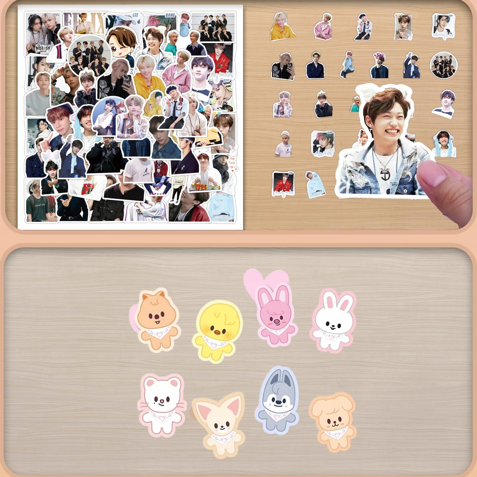 Kpop Szestaw Prezentowy dla Fanów, SKids Zestaw Upominkowy dla Fanów, Kpop Merch, 1 SKids Torba Sportowa STAY, 4 Bransoletki, 10 Broszek, 1 Breloczek do Kluczy, 1 Etui na Dowód Osobisty