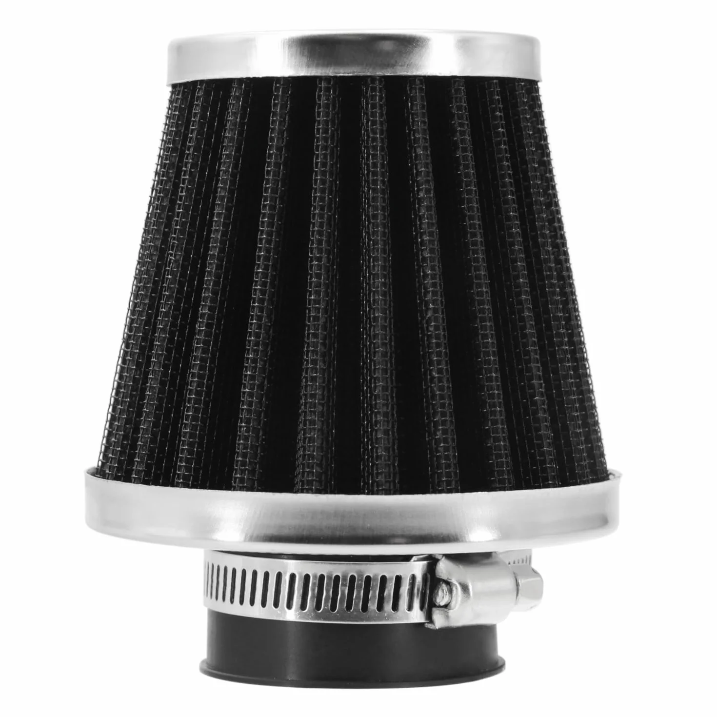 Area1 Uniwersalny tuning sportowy filtr powietrza, przyłącze 45, 46, 47 mm, podwójna warstwa, stal, filtr powietrza do motocykla, quada, skutera