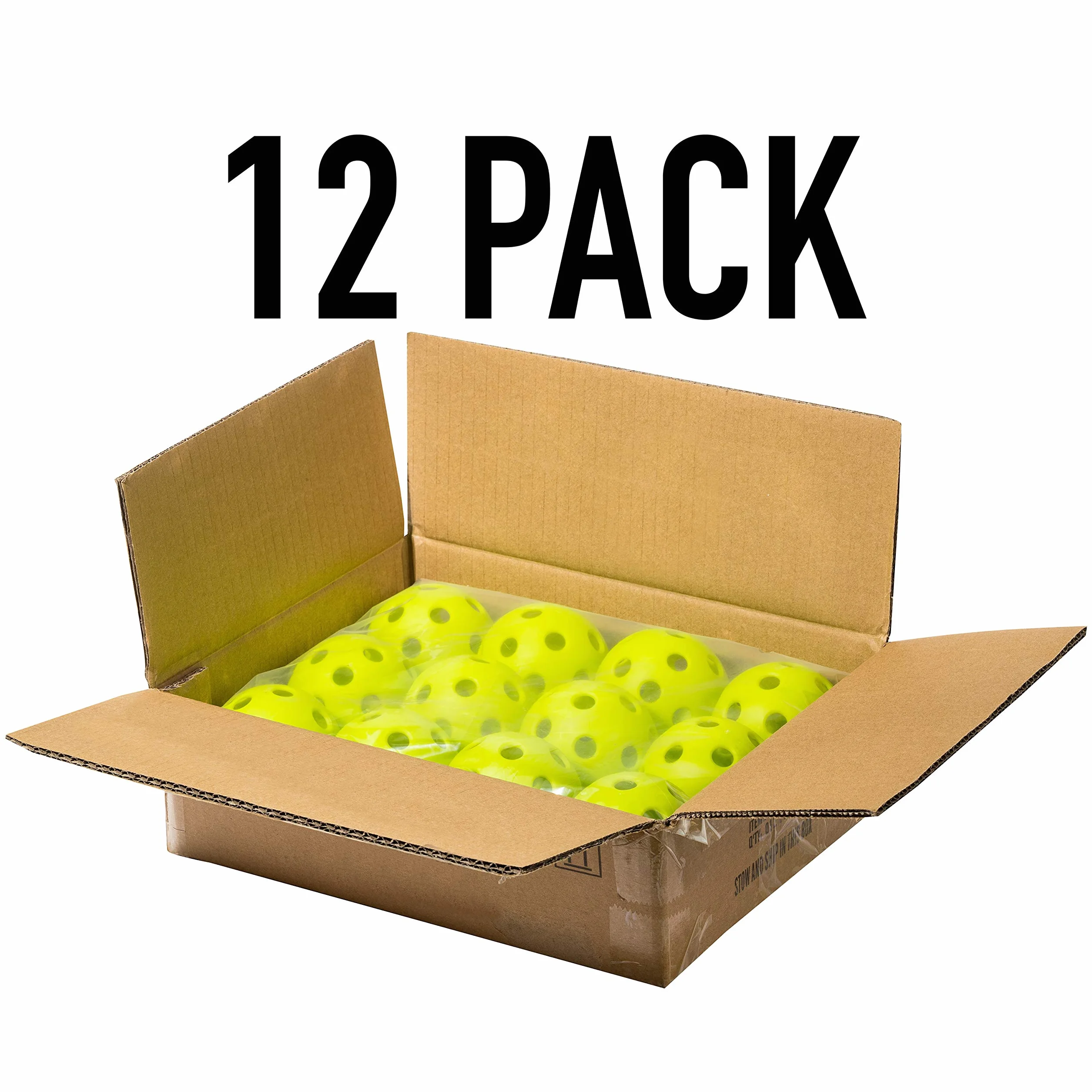 Franklin Sports X-26 - Zestaw 12 piłek do pickleballa do pickleballa - zatwierdzone amerykańskie piłki do pickleballa (USAPA) - 12 sztuk w środku - Limonkowa zieleń