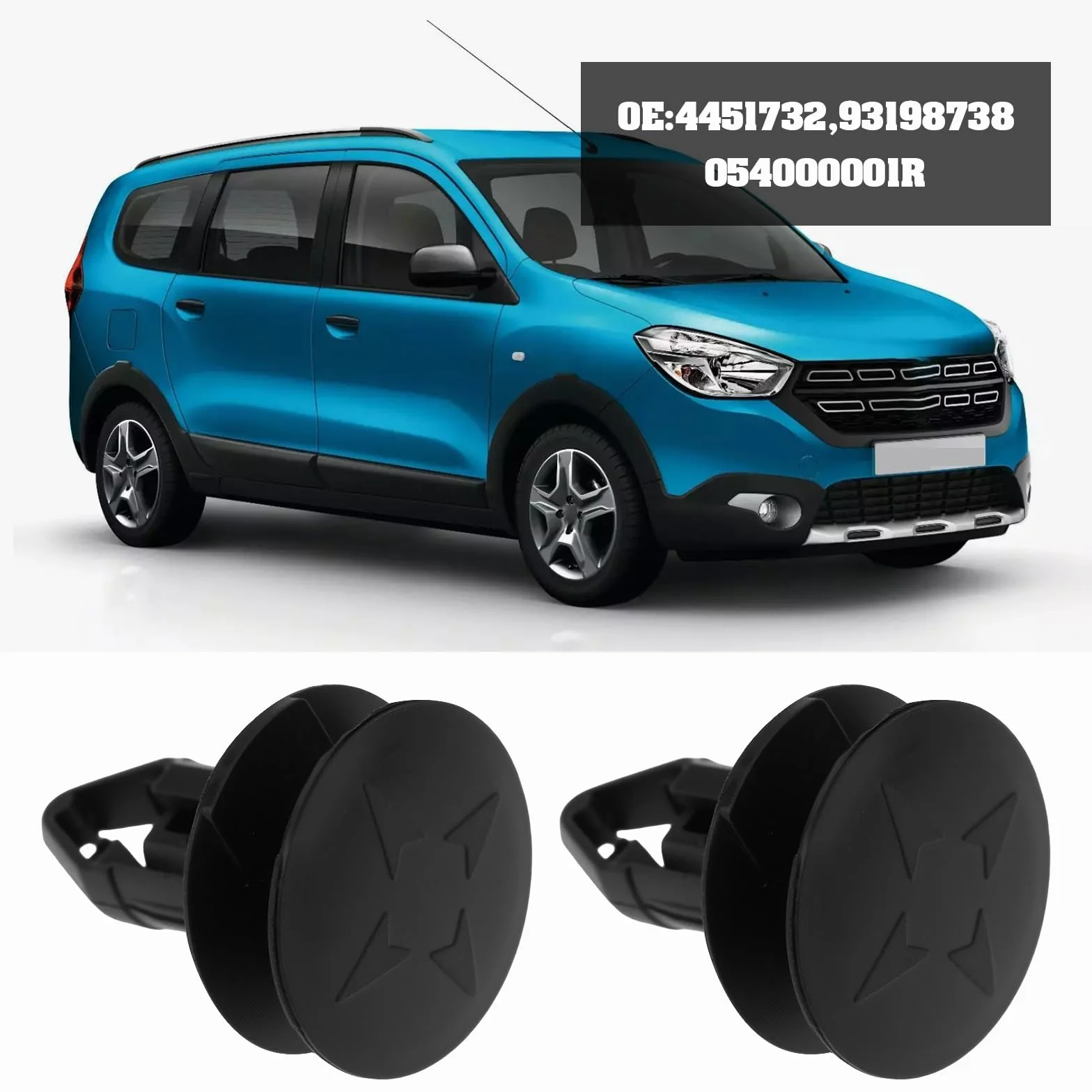 20 x klipsy mocujące typu push fit kompatybilne z Dacia 054000001R 4451732 93198738