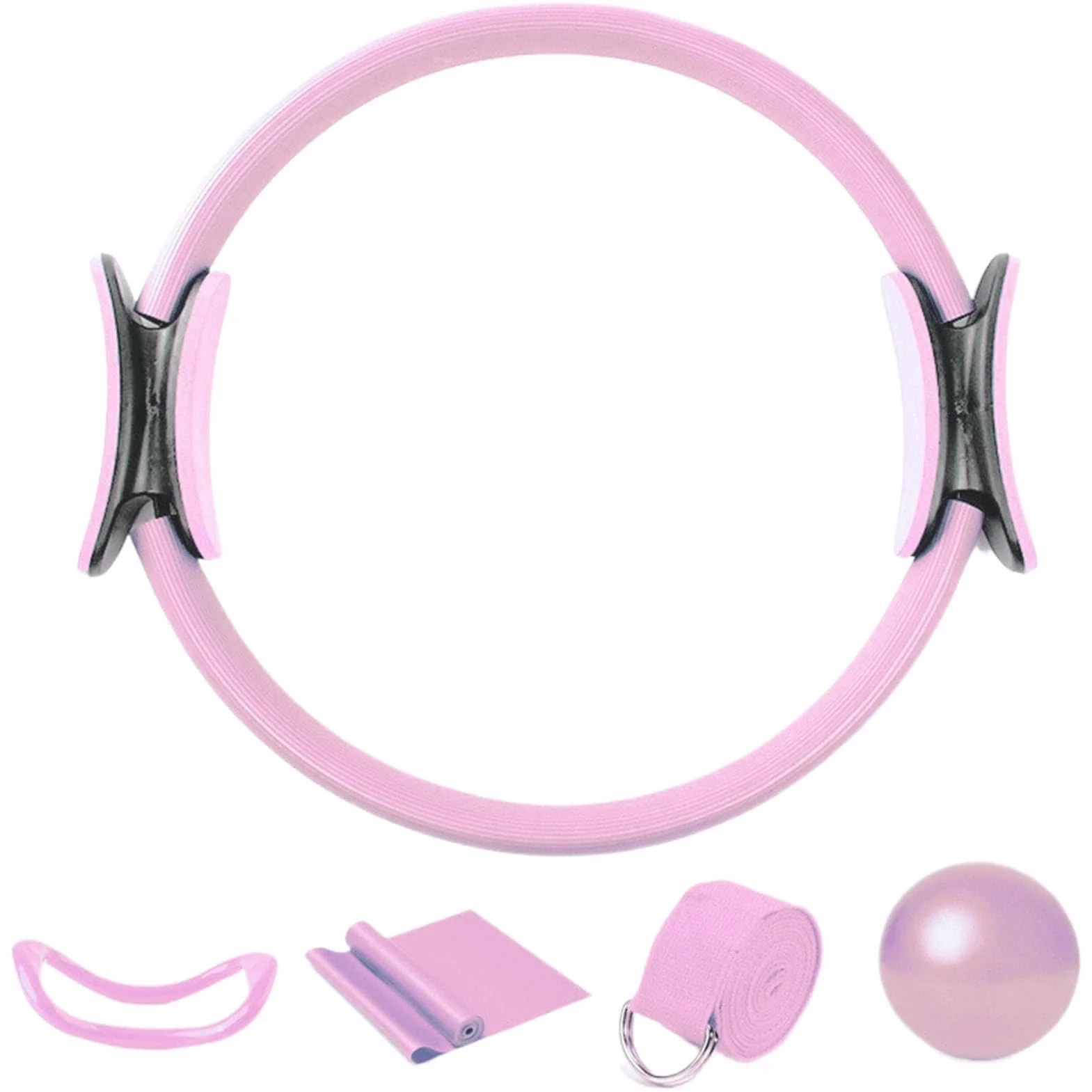 Zestaw Pilates Pierścień i Ball, Pilates Kit do treningów domowych z paskami oporowymi