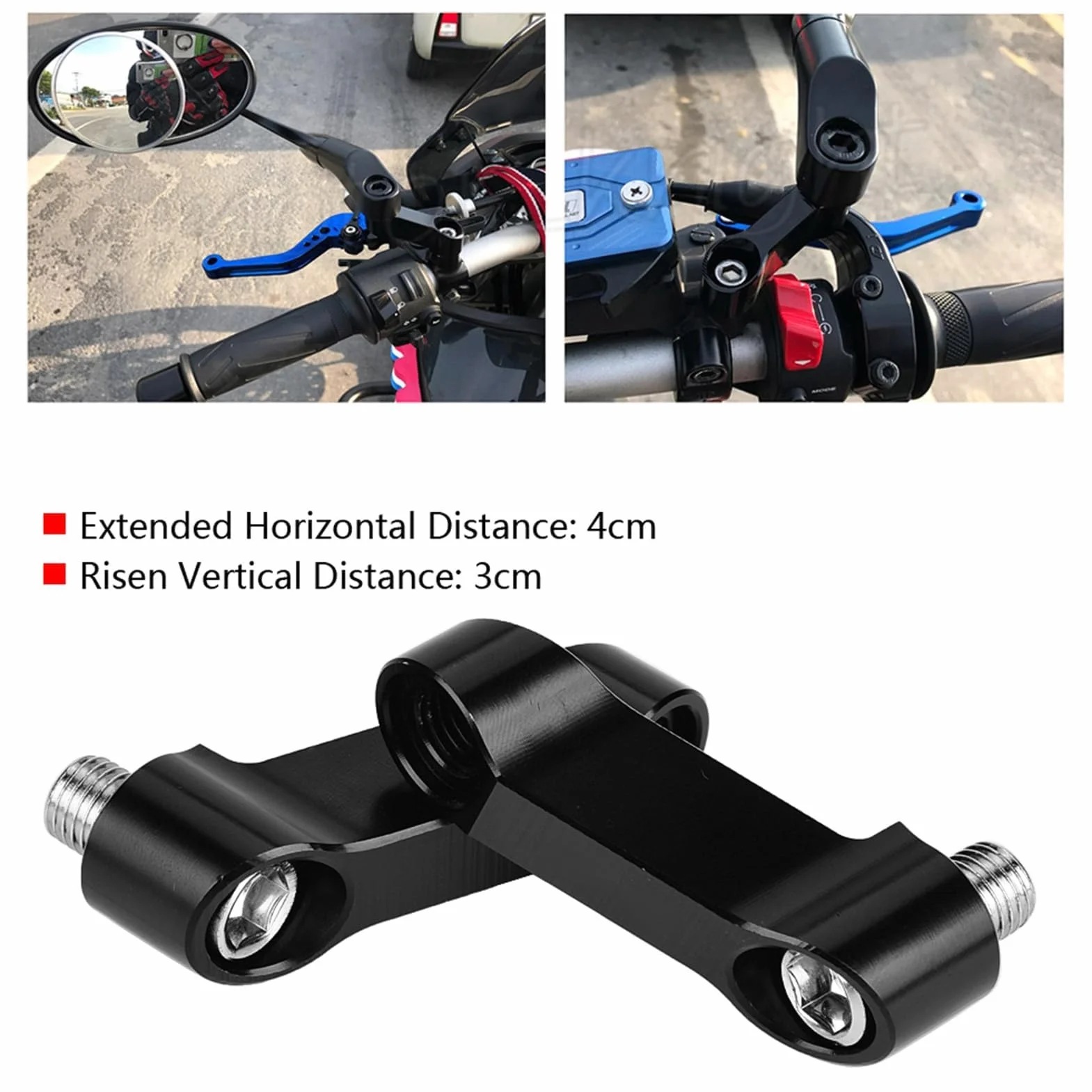 Przedłużenia Lusterek Motocyklowych, Przedłużenia Lusterek Wstecznych, Przedłużenia Lusterek, Adapter Przedłużenia Lusterek, Zestaw Adapterów Lusterek Wstecznych Motocykli, 10