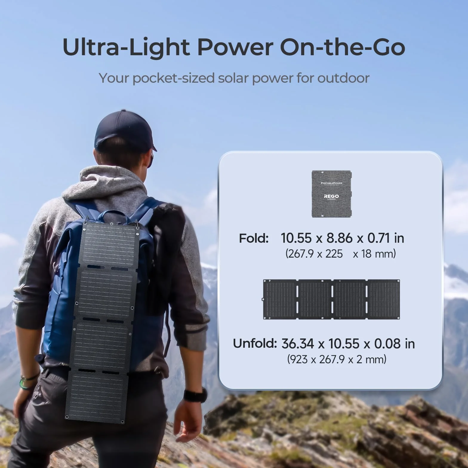 Renogy E.Flex 30 W panele słoneczne, przenośna, składana ładowarka paneli słonecznych, szybkie ładowanie do iPhone'a, iPada, laptopa, powerbanku, z portami USB C/USB-A/DC, lekkie urządzenie IP67 na