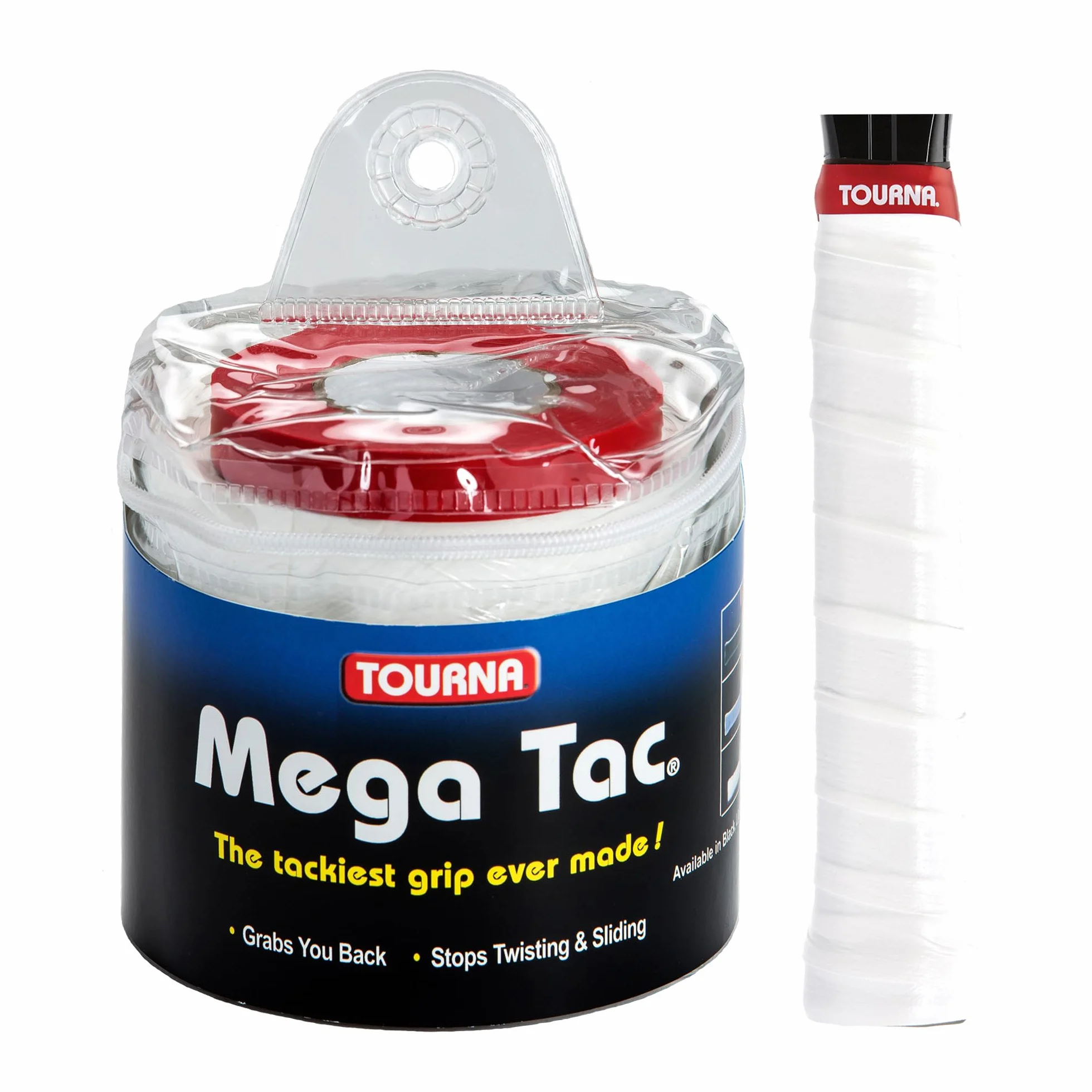 Tourna Unisex – Mega Tac 30 szt., białe, rozmiar uniwersalny