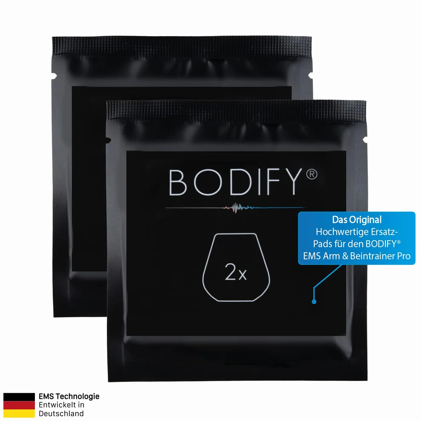 Bodify Oryginalne wkładki zastępcze zestaw 2 (bez kontrolera) do treningu ramion i nóg EMS Pro – trenażer mięśni dla mężczyzn i kobiet