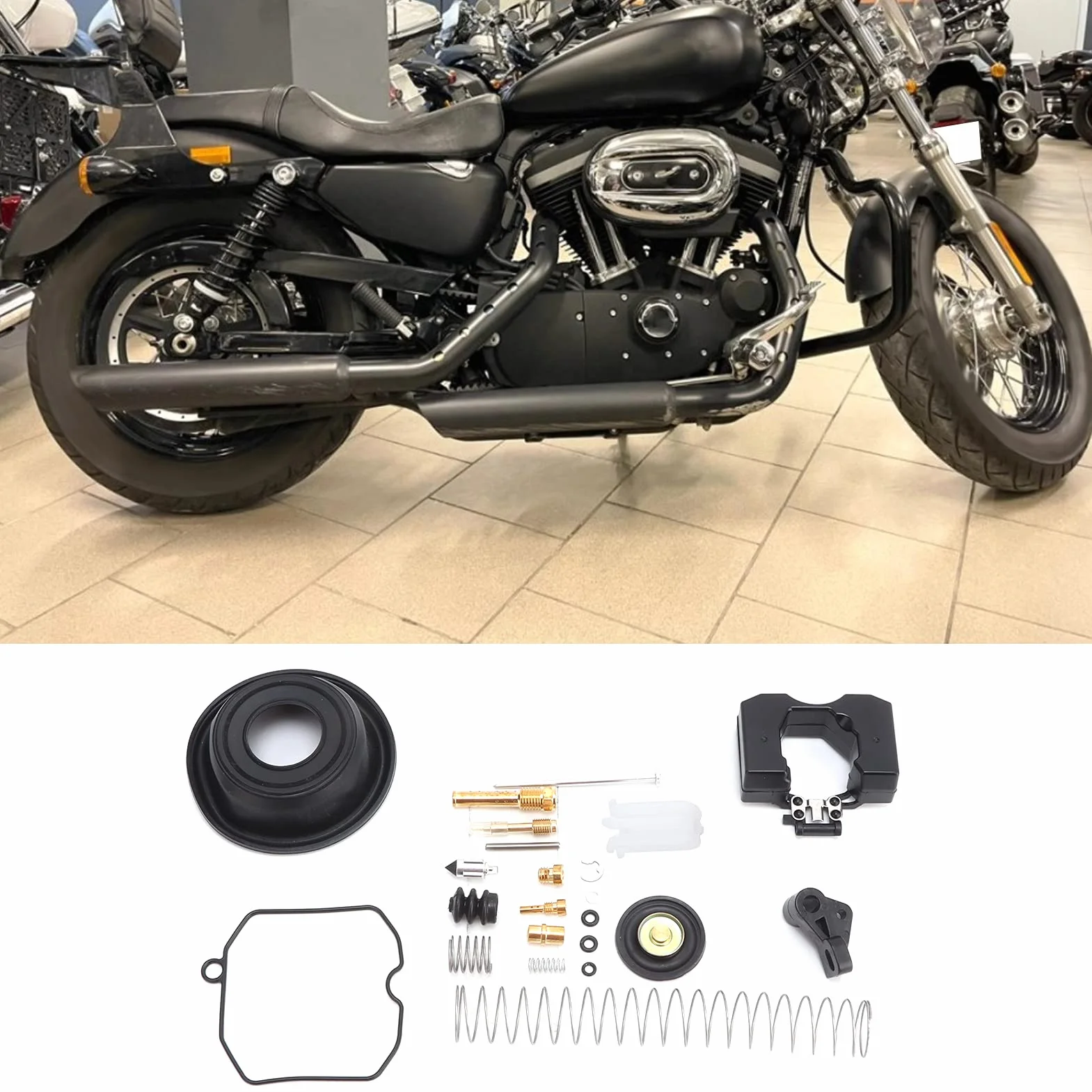 aqxreight Zestaw Naprawczy Gaźnika, Zestaw do Przebudowy Gaźnika Motocyklowego Wymiana Akcesoriów do Naprawy Gaźnika dla CV40 27421-99C CV 40