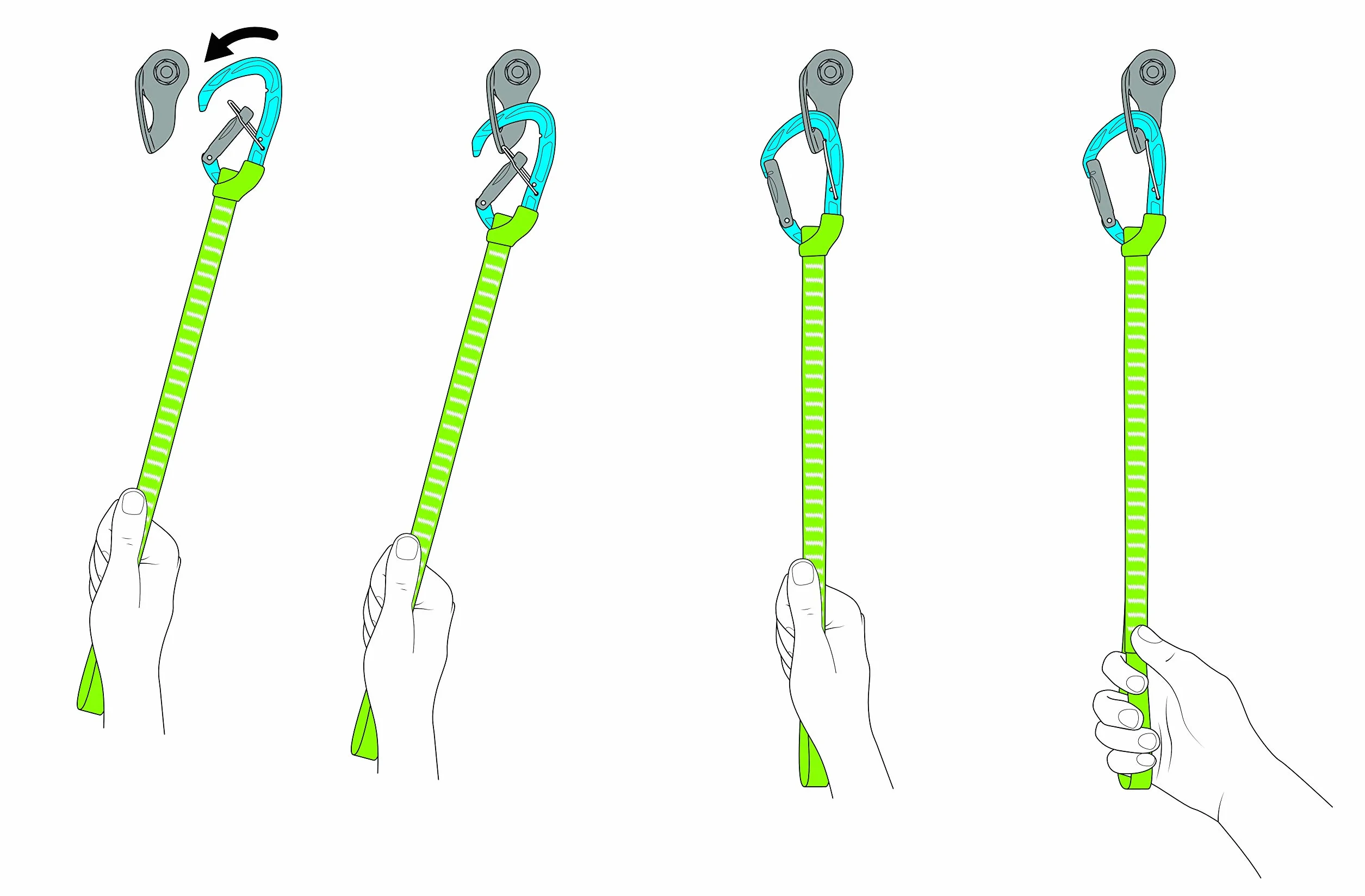 Climbing Technology TRICKY Linka Pierścieniowa, Jasnoniebieski/Zielony (Azzurro Verde)