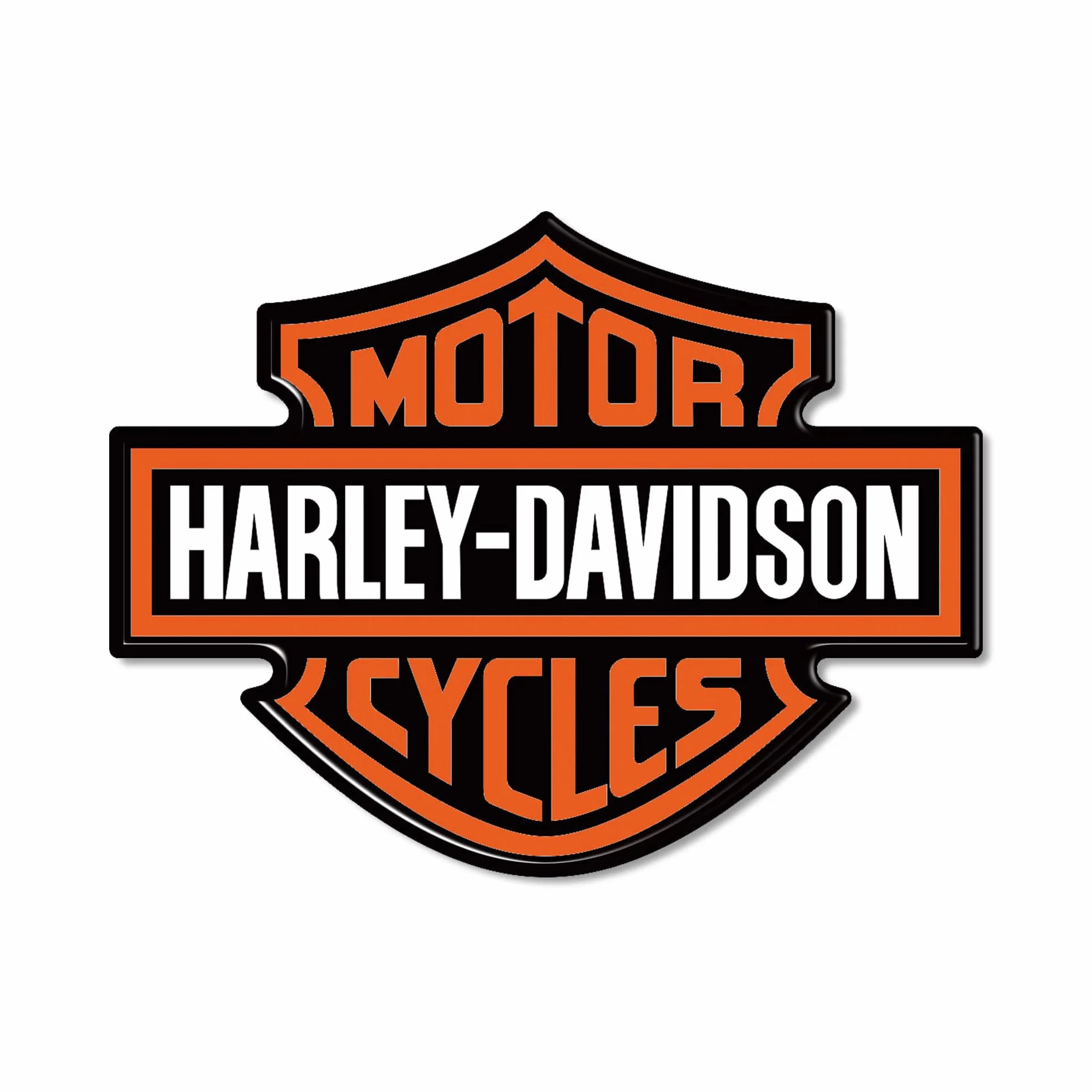 labelbike - Naklejka żywiczna 3D z logo emblematem na Zbiornik Motocykla kompatybilna z HARLEY DAVIDSON - rozmiar 9,5x7 cm