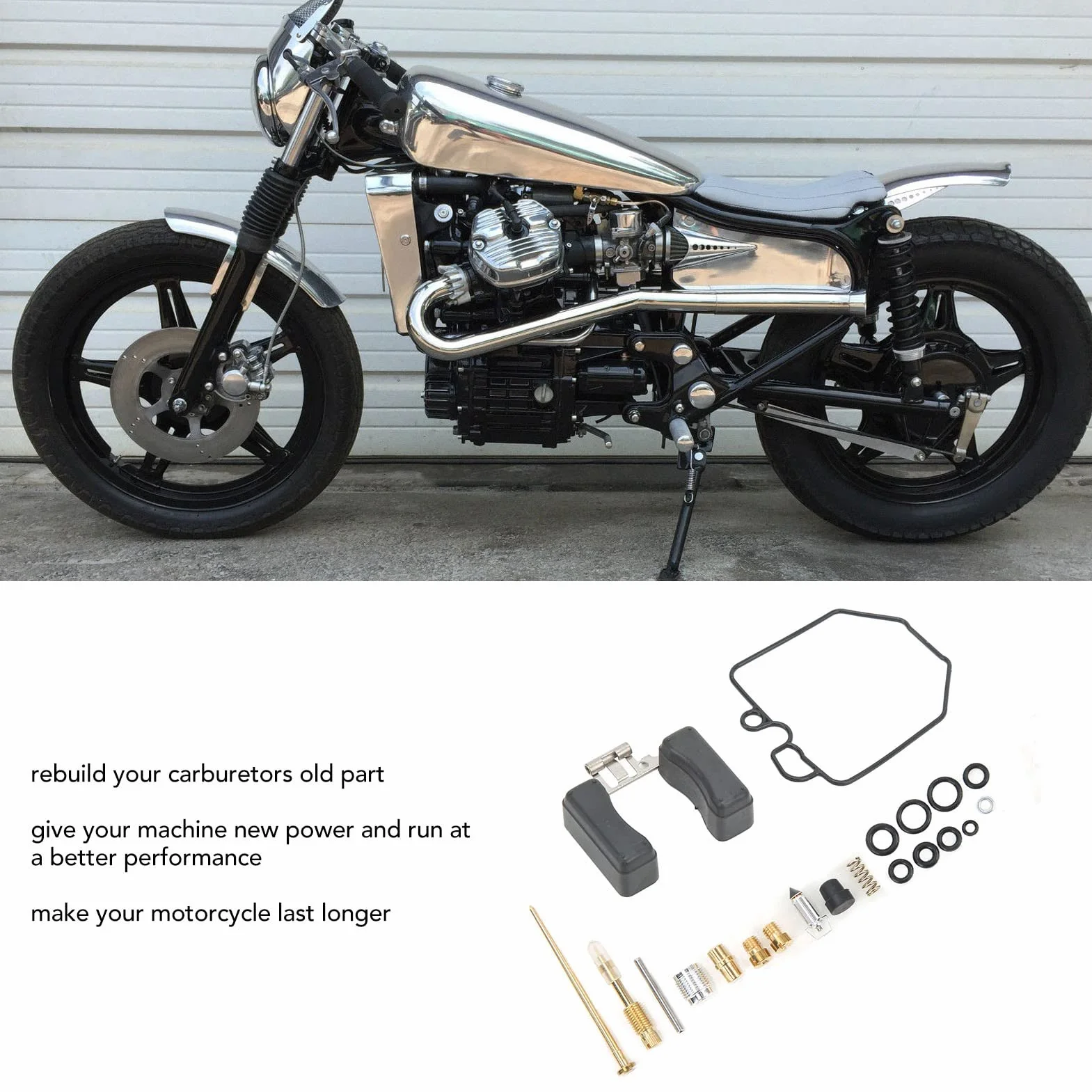2 Zestawy Zestaw do Przebudowy Gaźnika Motocykl Wyścigowy Zestaw Naprawczy Carb dla CX500 CX500C CX500D