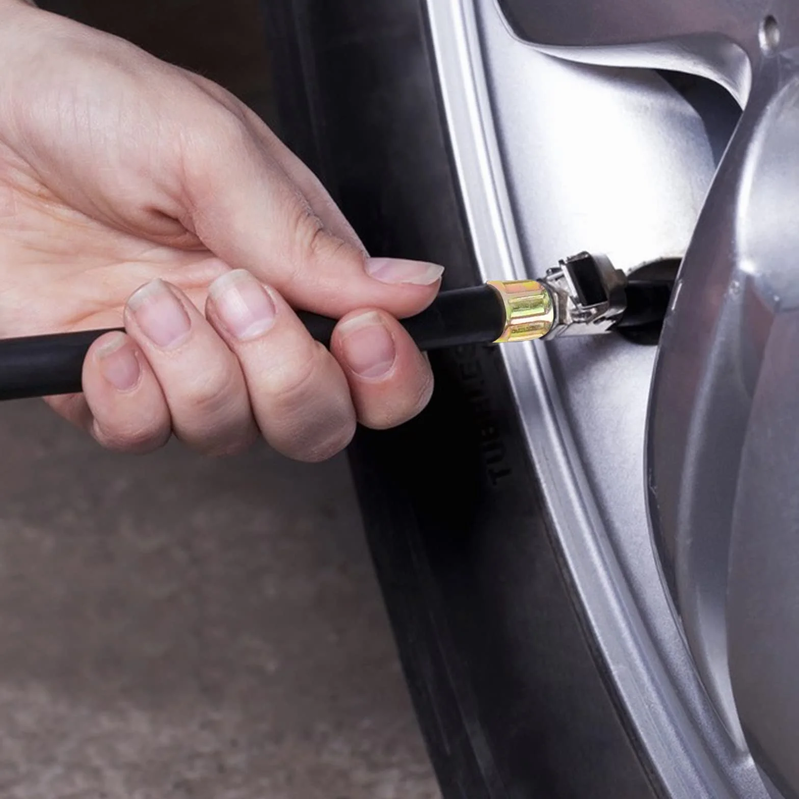 Przedłużka wentyla do samochodu 90-stopniowy kątowy 180mm elastyczna gumowa miedziany zestaw adapterów