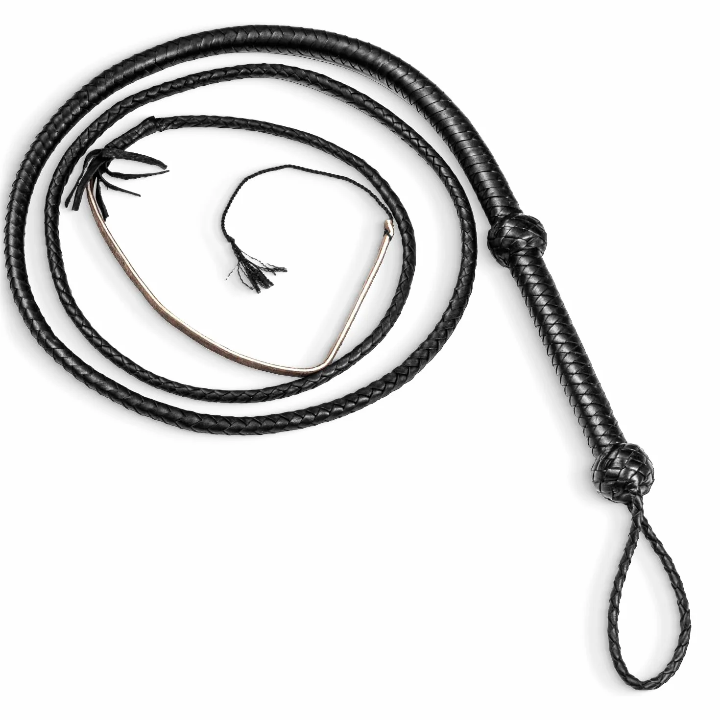 Indiana Jones Style Bull Whip 15 m, 8 warkoczy, prawdziwa skóra bydlęca, czarny