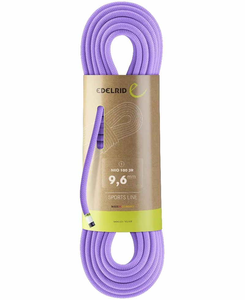 EDELRID Unisex – dla dorosłych Neo 100 3R 9,6 mm linka wspinaczkowa