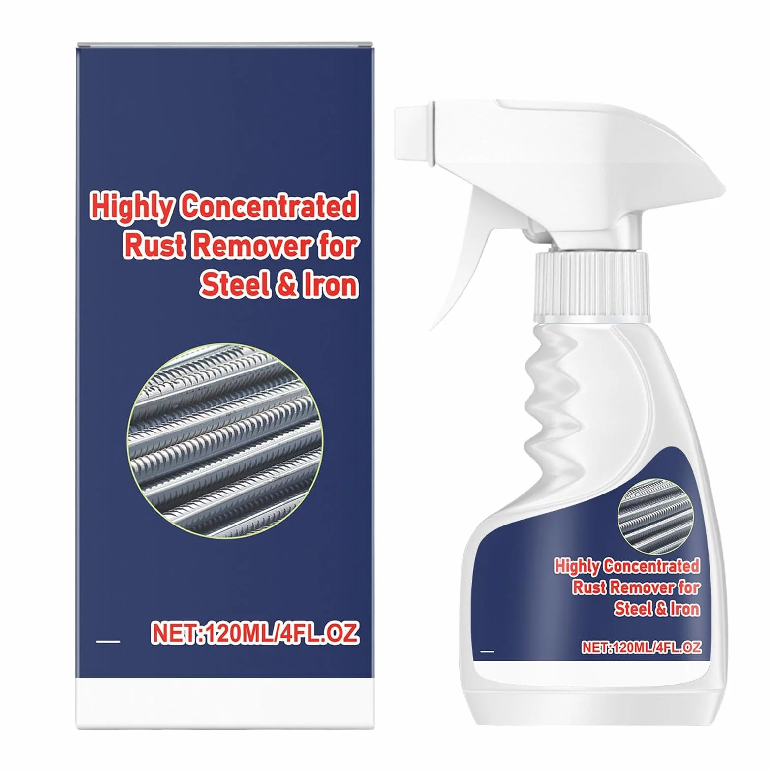 Spray do usuwania rdzy z metalu, 120 ml, skoncentrowany środek do usuwania rdzy do gospodarstwa domowego, garażu, warsztatu, motoryzacji, samochodów, łodzi, kamperów, kuchni, łazienki i powierzchni