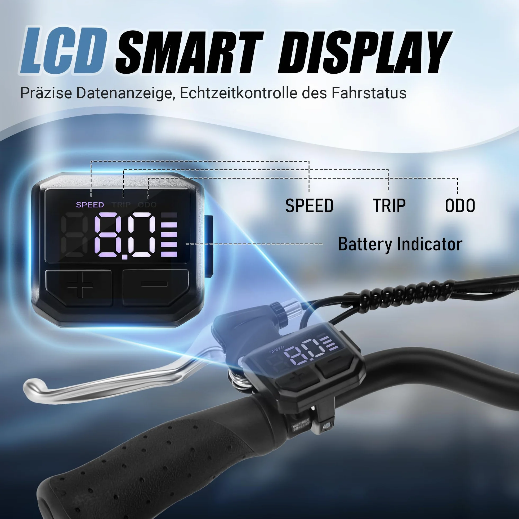 SPATIAL E Bike, składany rower elektryczny, 20 cali, 40 NM, 250 W, 36 V, 374,4 Wh, 7-biegowa przerzutka, wyświetlacz LCD, dla mężczyzn i kobiet
