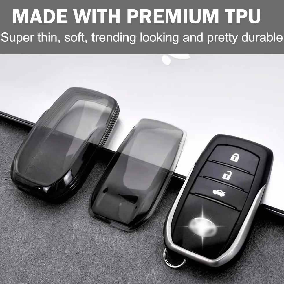 Car Key Cover Case, do Camry Land Cruiser, Sienna Venza Hilux Fortuner Highlander Tundra Corolla bZ4X Prius 4/5/6 Przyciski, Inteligentne akcesoria do kluczyków zdalnych