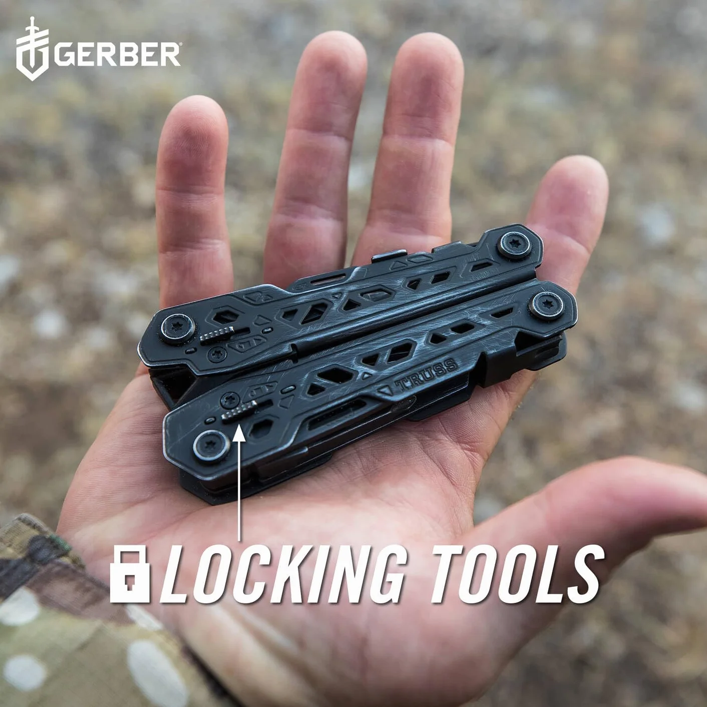 Gerber Wielofunkcyjne narzędzie z nylonową pochwą i 17 funkcjami, Truss Multi Tool, czarne, 30-001780