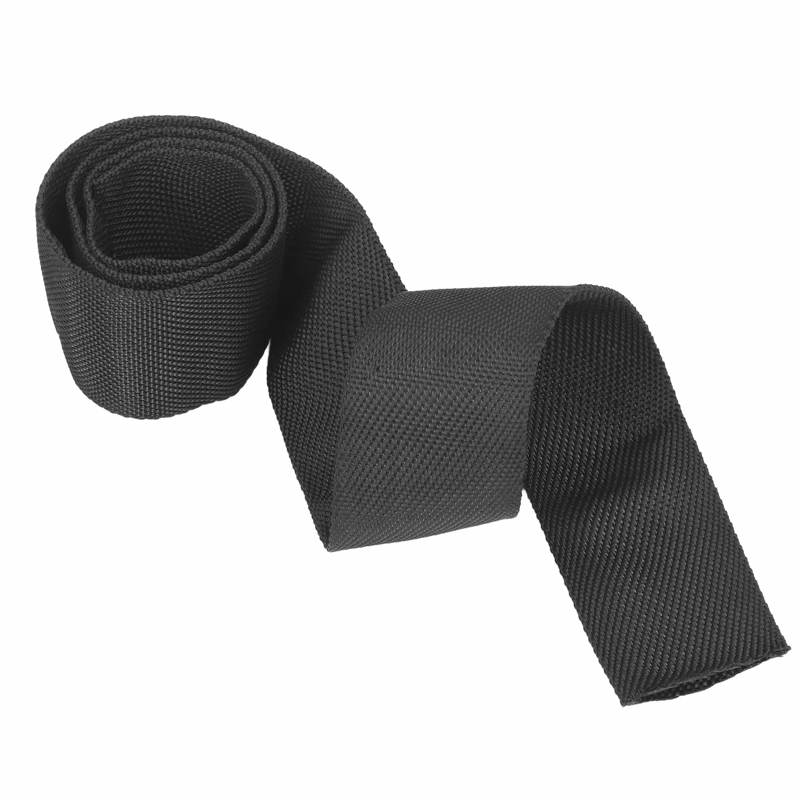 Osłona Liny Wciągarki Poliestrowa Tuleja Ochronna Czarna 3 cm 1,18 Cala Syntetyczna Linka Rękaw Ochronny 2M